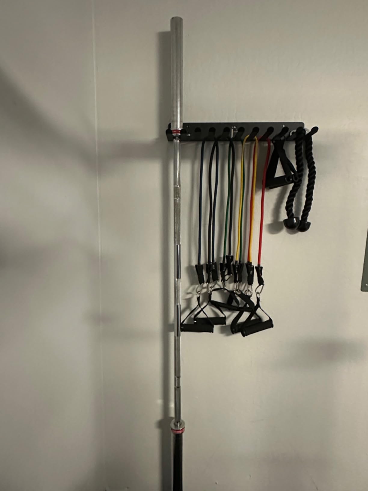 IRON AMERICAN USA Omega Beast Gym Storage Rack 11-Hook Heavy-Duty Gym Wall Organizer Gym Caddy Hanger - Gym Accessory Storage - Resistance Bands, Jump Ropes, Barbells, Lifting Belts, Cable Attachments customer photo 2