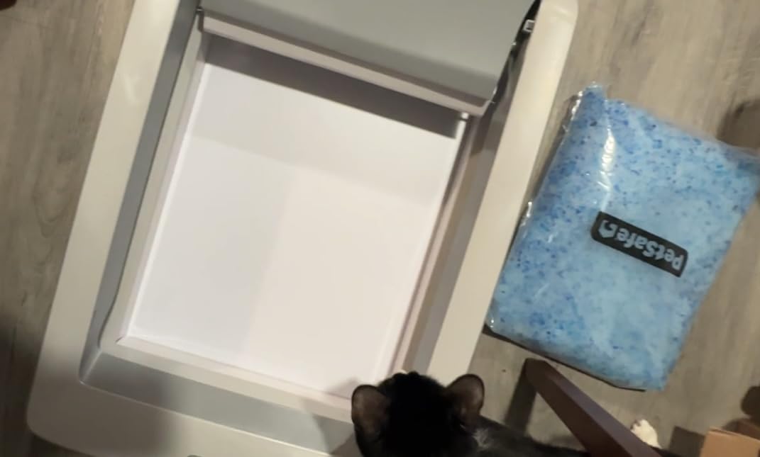 PetSafe ScoopFree Crystal Pro Legacy Automatic Self-Cleaning Cat Litter Box Includes 1 Disposable Crystal Litter Tray Advanced Odor Control Not Enclosed Gray (PAL00-16805) customer photo 1