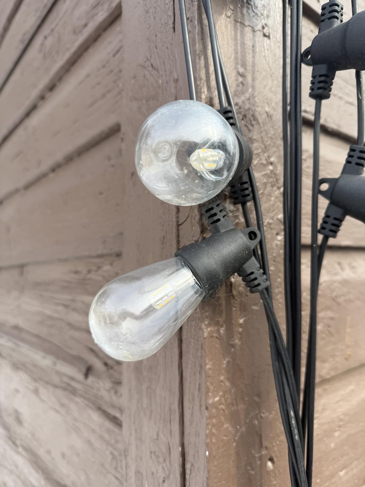Brightech Ambience Pro Solar Powered Outdoor String Lights, 48 ft Commercial Grade Waterproof Patio Lights, 15 Edison Bulbs, Shatterproof LED String Lights for Outside, Porch customer photo 1