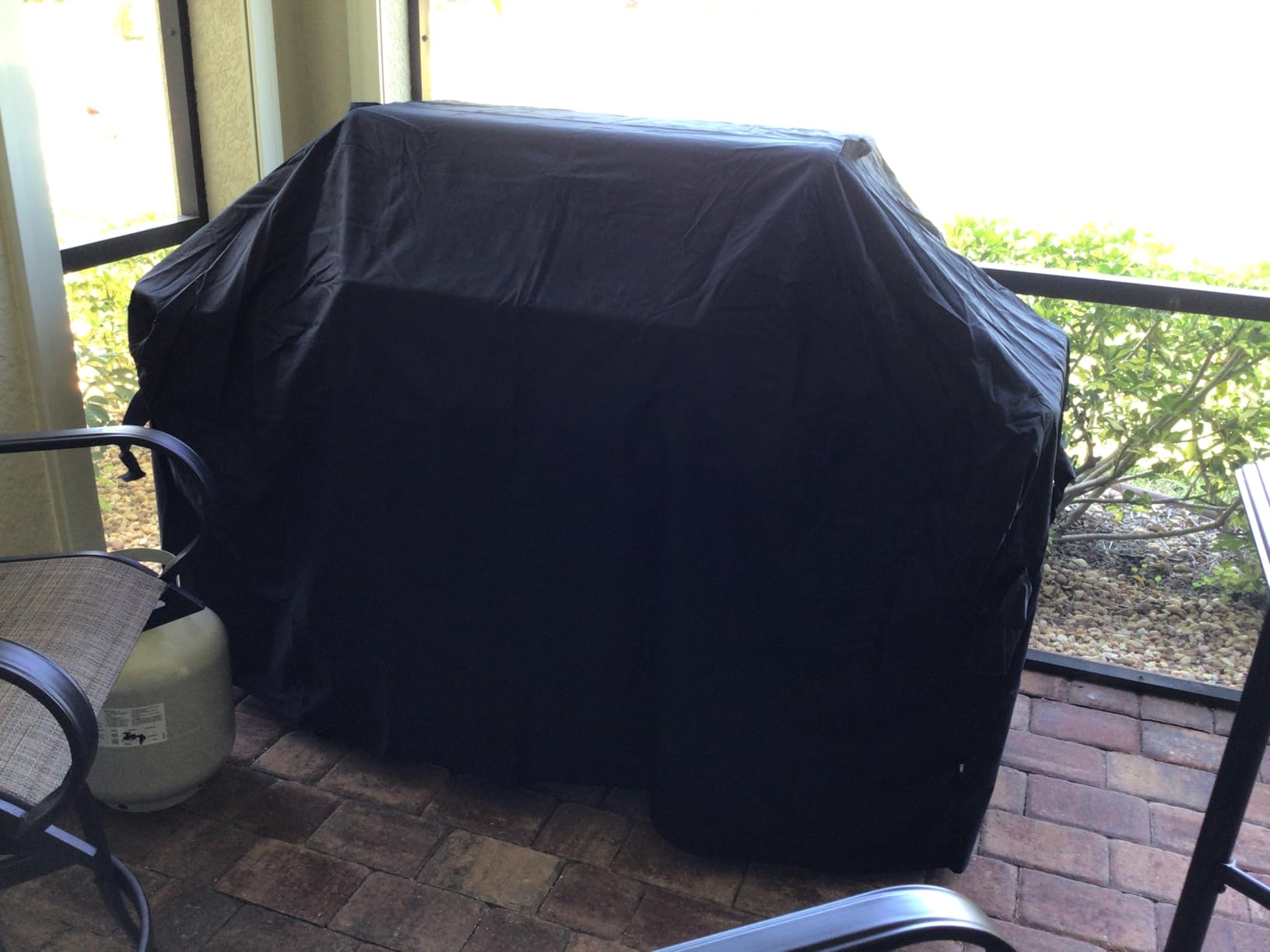 Unicook 58 Inch Grill Cover for Weber Genesis II, LX 300 Series and Genesis 300 Series Gas Grills, Heavy Duty Waterproof Fade Resistant BBQ Cover, All Weather Protection, Compared to Weber 7130 customer photo 1