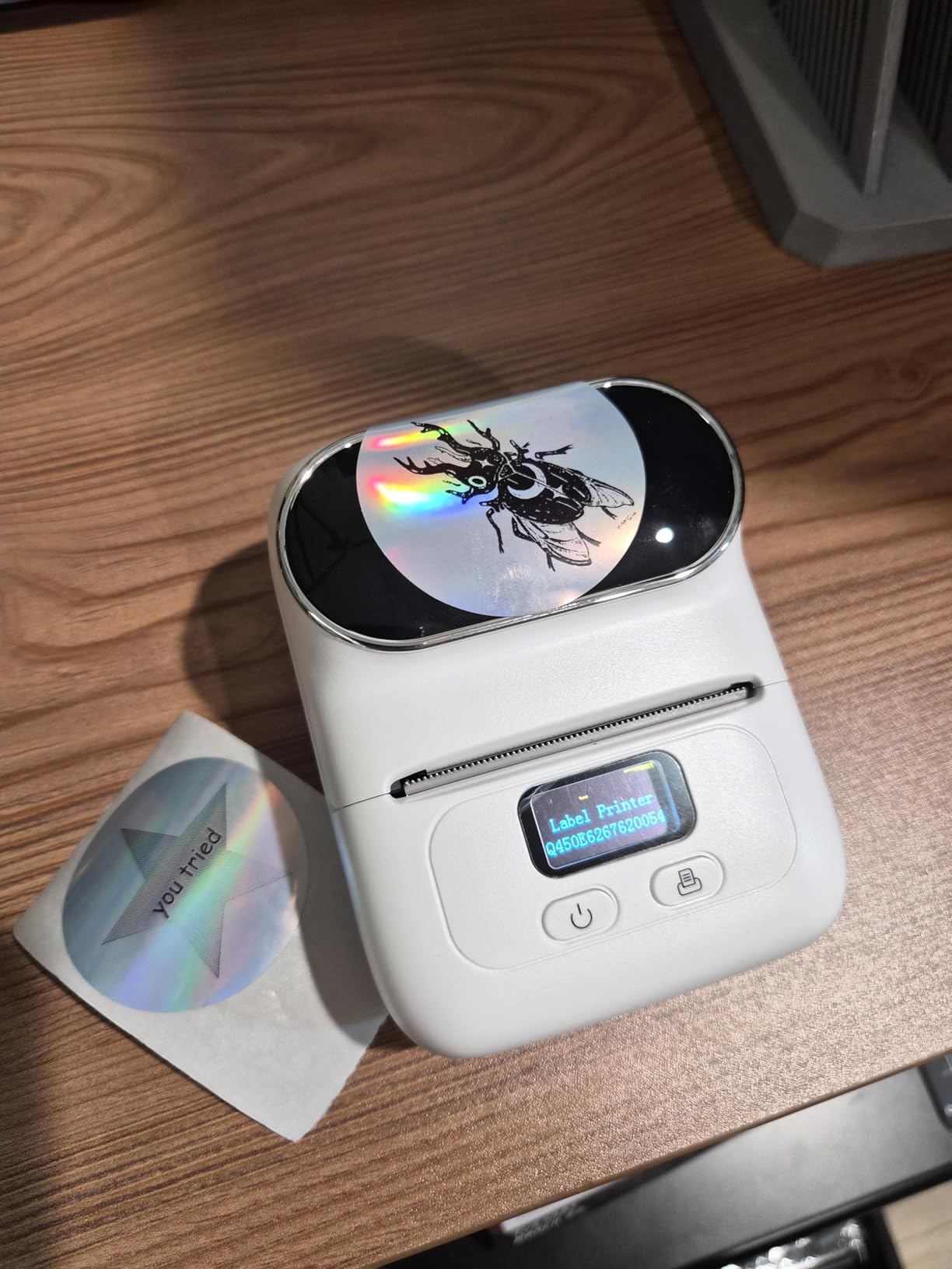 Phomemo M110 Label Makers - Barcode Label Printer Bluetooth Label Maker Portable Thermal Printer for Small Business, Address, Barcode, Logo, Clothing, Mailing, Sticker Printers for Phone and PC, Black customer photo 1