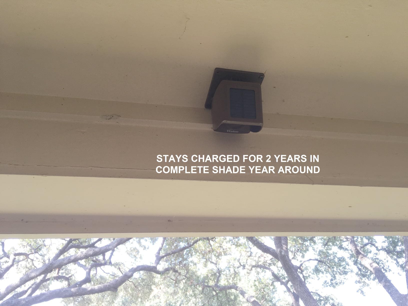 Solar Driveway Alarm Wireless Outside 1800ft Range, Outdoor Motion Sensor & Detector Driveway Alert System with Rechargeable Battery/Weatherproof/Mute Mode(1&4-Brown) customer photo 2