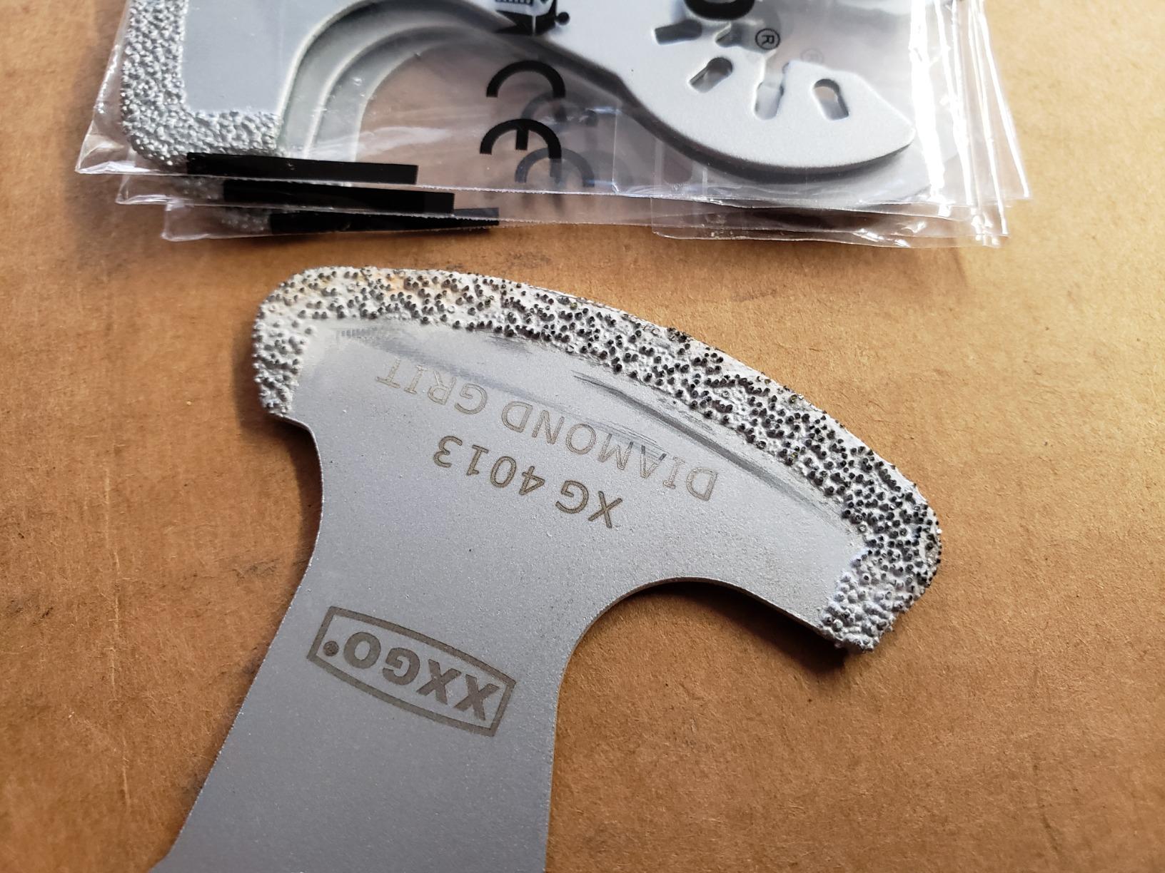 XXGO 3 Pcs Diamond Oscillating Multi Tool Segment Grit Grout Swing Blades for Girt Grout Removal XG3001S customer photo 2