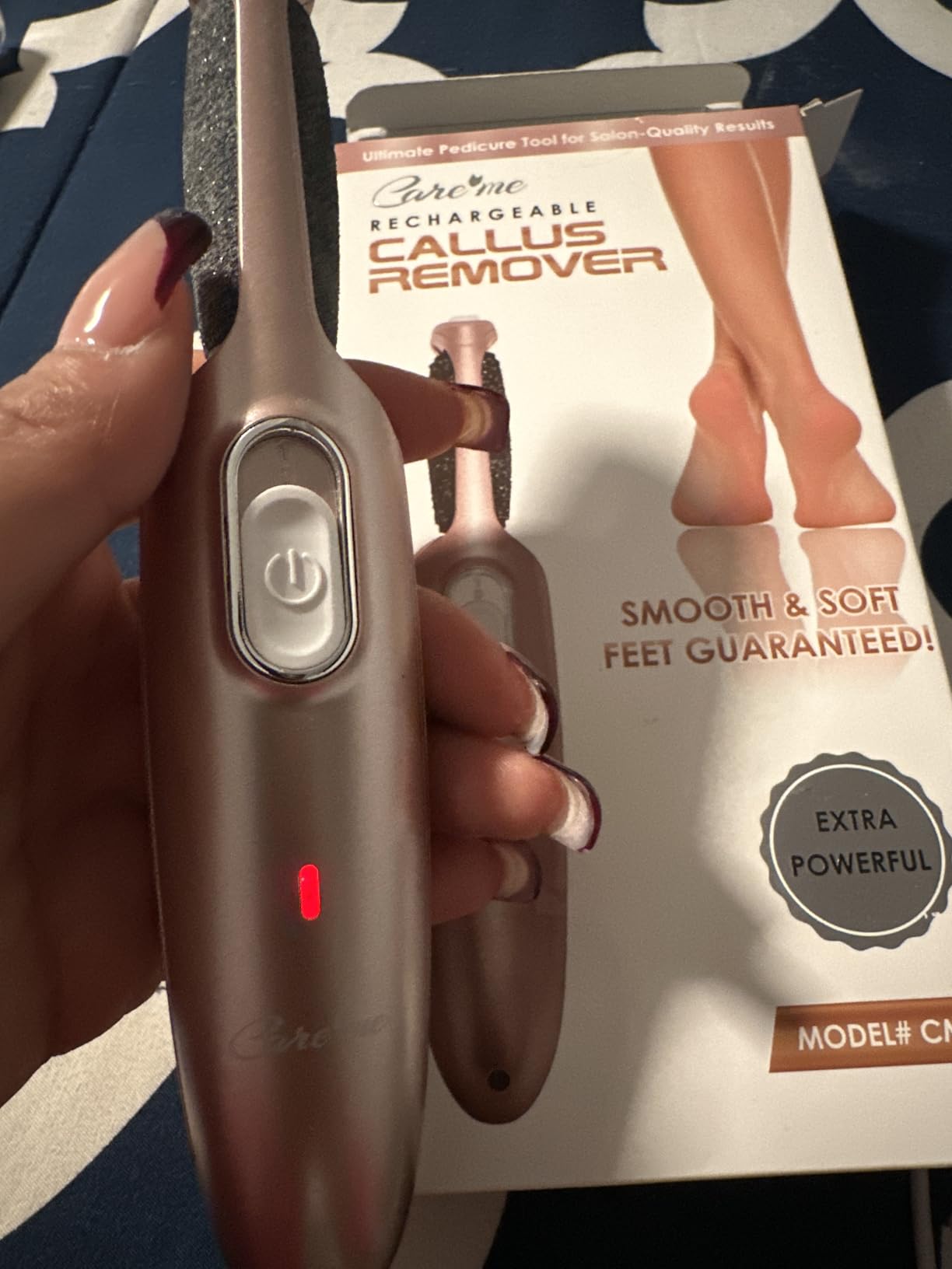Powerful Electric Callus Remover Wand - Rechargeable Foot File, Grinder & Scrubber - Removes Dead, Hard Skin & Calluses - Best Pedicure Tool for Soft, Smooth Feet for Men & Women (Rose Gold) customer photo 2