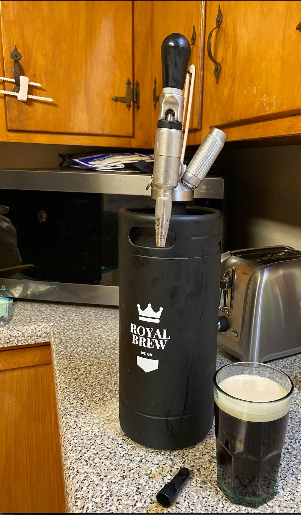 The Original Royal Brew Nitro Cold Brew Coffee Maker - 128 oz Extra Large Home Keg customer photo 2