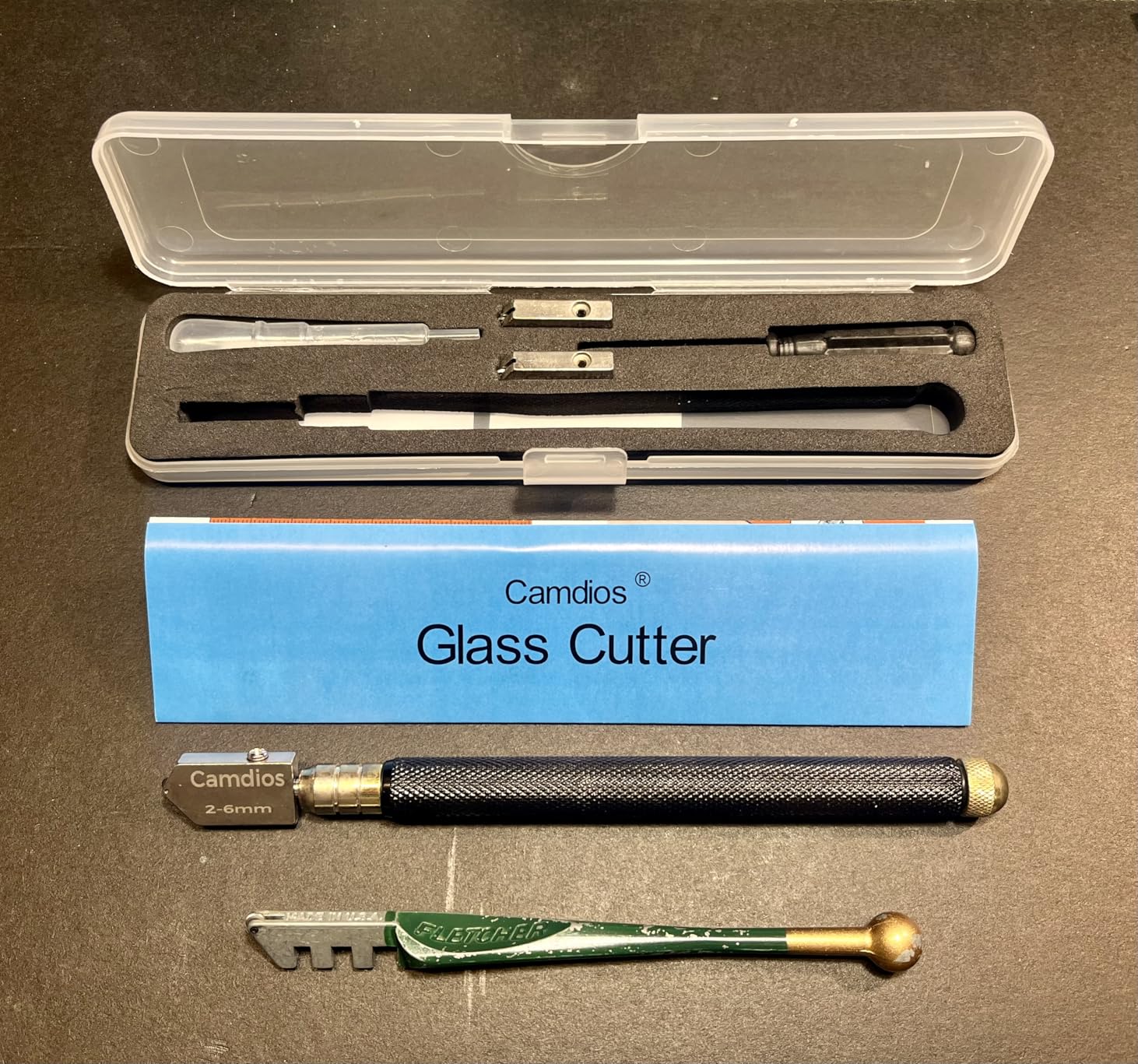 Glass Cutter 2mm-20mm, Upgrade Glass Cutter Tool, Pencil Style Oil Feed Carbide Tip for Glass Cutting/Tiles/Mirror/Mosaic customer photo 1