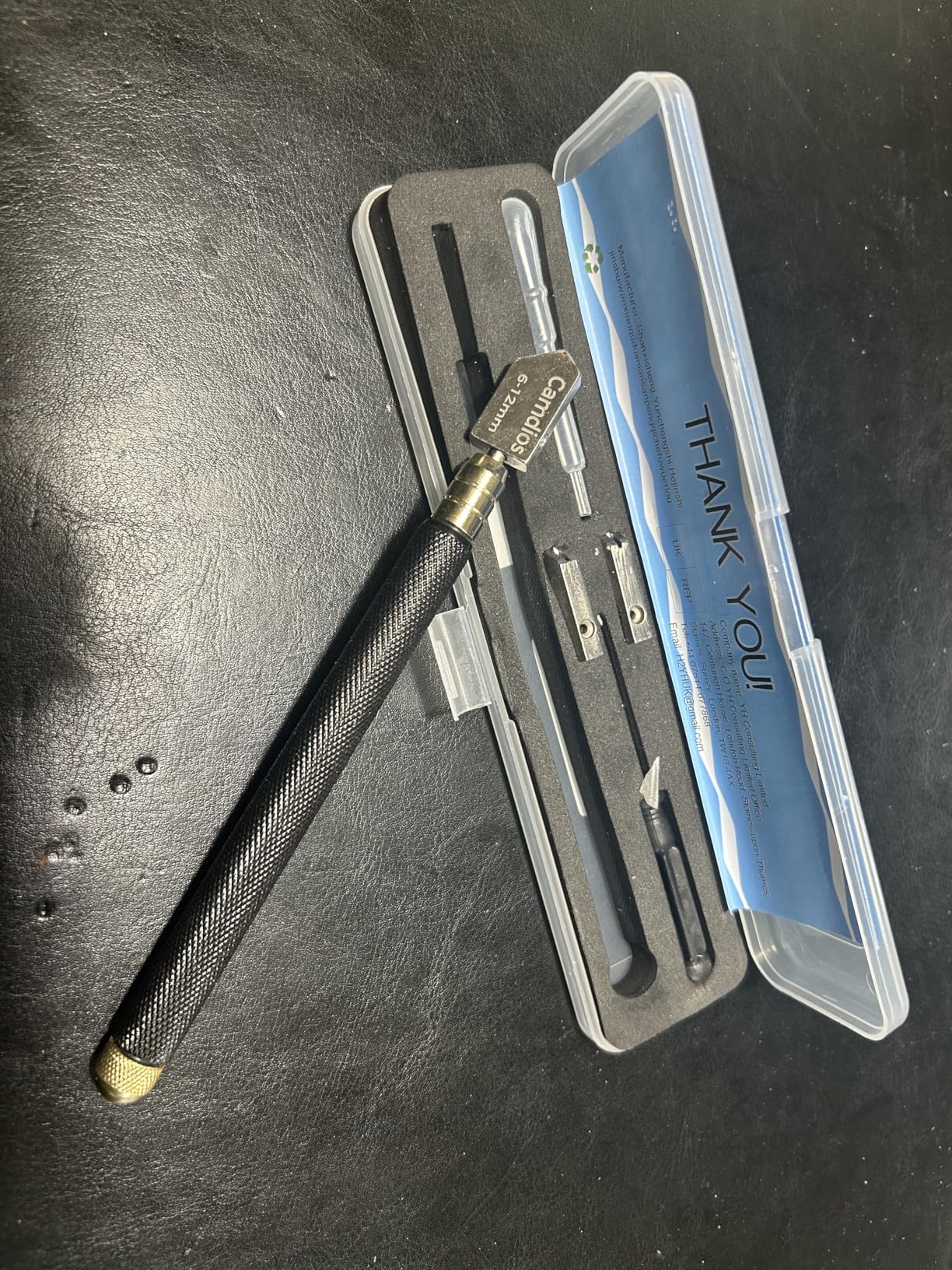 Glass Cutter 2mm-20mm, Upgrade Glass Cutter Tool, Pencil Style Oil Feed Carbide Tip for Glass Cutting/Tiles/Mirror/Mosaic customer photo 2