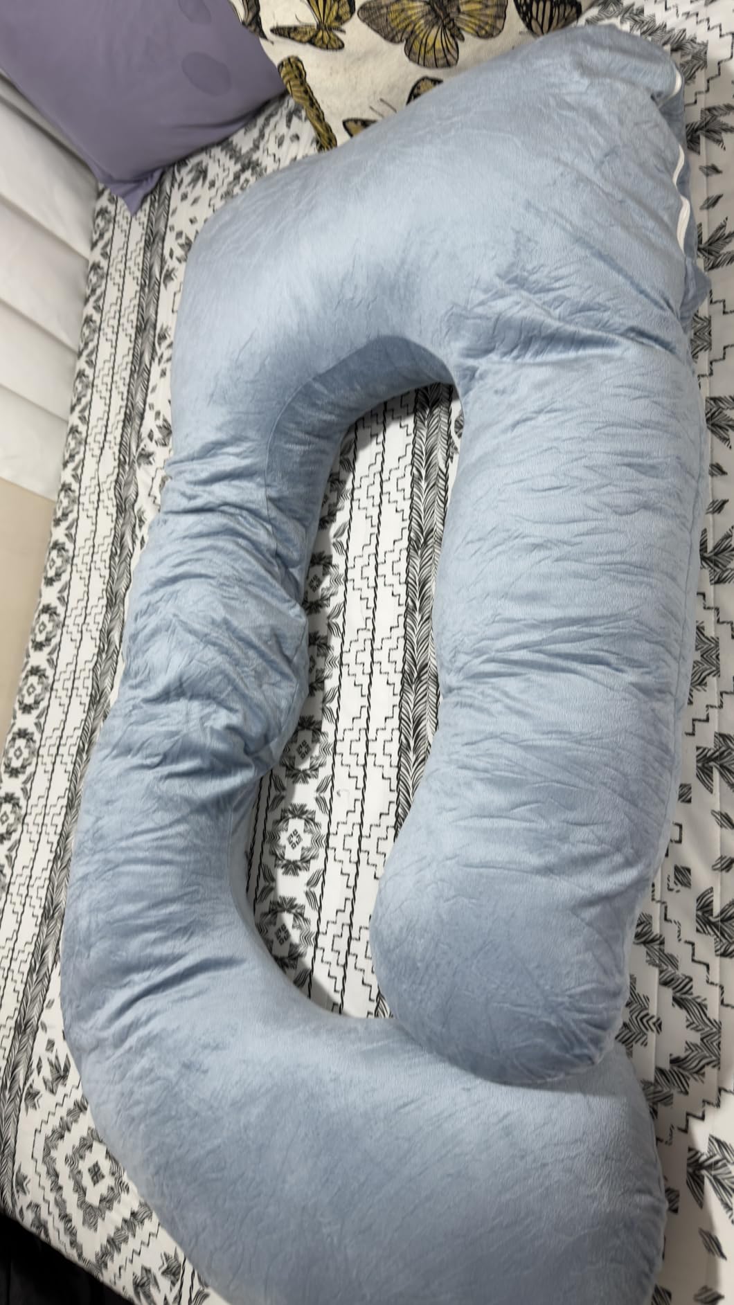 Chilling Home Pregnancy Pillow, U Shaped Full Body Maternity Pillow 58 inch, Pregnant Women Must Haves Pregnancy Pillows for Sleeping with Removable Cover customer photo 2