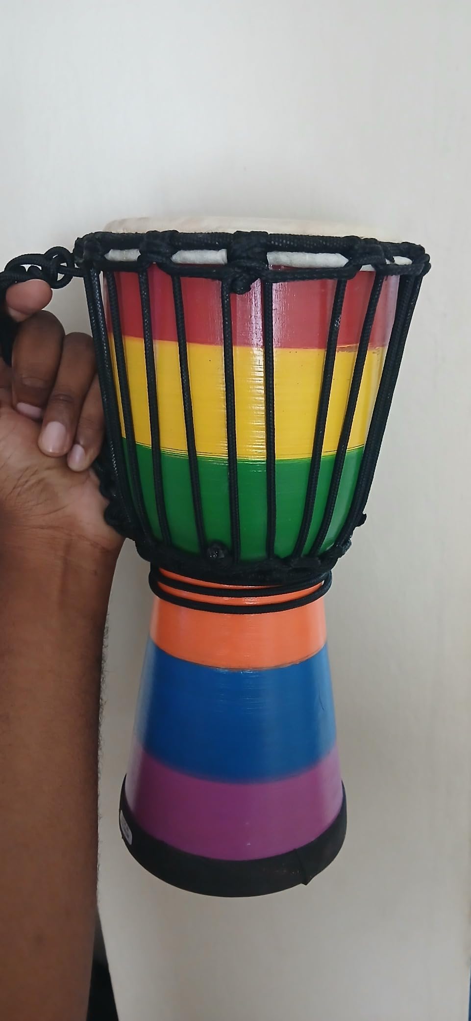 Drum Djembe is a Rope goat skin Covered Goblet African Drum Played by Hands West Africa style jembe for drums circle and more (6x12) customer photo 1