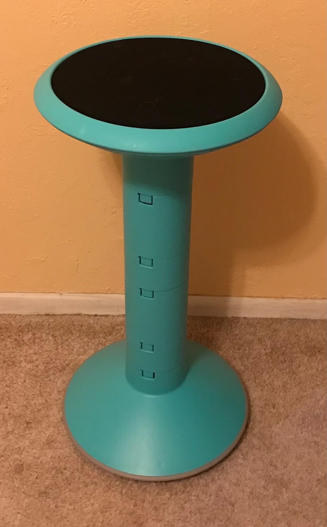 Storex Wiggle Stool - Active Flexible Seating for Classroom and Home Study, Adjustable 12-18 Inch Height, Teal customer photo 1