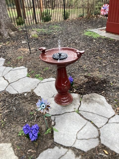 Mademax Solar Bird Bath Fountains, Upgrade 1.4W Solar Fountain Pump with 6 Nozzles, Free Standing Floating Solar Powered Water Fountain Pump for Bird Bath, Garden, Pond, Pool, Outdoor customer photo 2