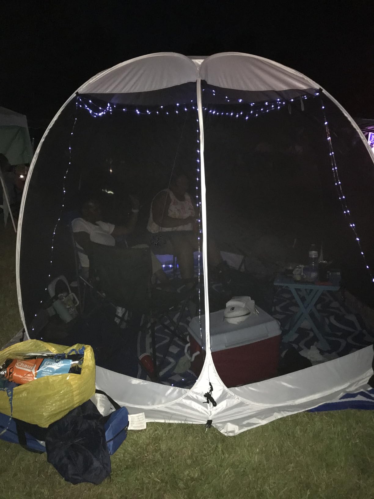 LEEDOR Pop Up Screen House, 6-10-15 Person Outdoor Screen Tent, Camping Screen Room with Carry Bag, Screened Gazebo with Mosquito Netting, Instant UV Resistant Sun Shelter for Garden, Patio, Backyard customer photo 2