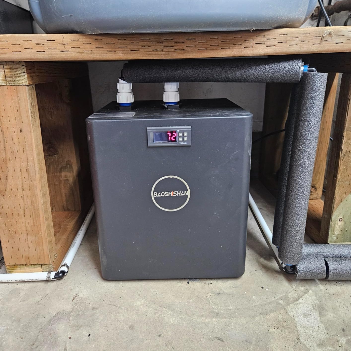 BAOSHISHAN Aquarium Chiller 79gal 1/3 HP Water Chiller for Hydroponics System with Compressor Refrigeration Special Quiet Design for Fish Tank Axolotl Coral Reef Tank (300L) customer photo 2
