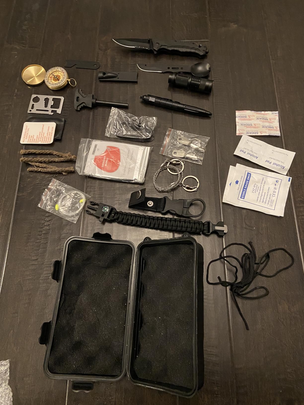 Angieast Survival Kit 35 in 1, First Aid Kit, Survival Gear, Survival Tool Gifts for Men Boyfriend Him Husband Christmas Camping, Hiking, Hunting, Fishing customer photo 2