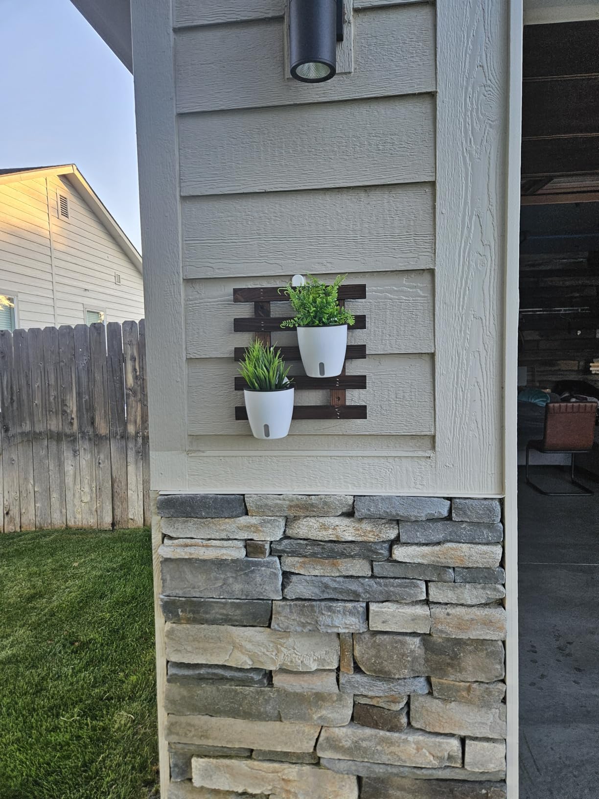 ShopLaLa Wall Planter - 2 Pack, Wooden Hanging Large Planters for Indoor Outdoor Plants, Live Vertical Garden, Plant Wall Mount 47.2