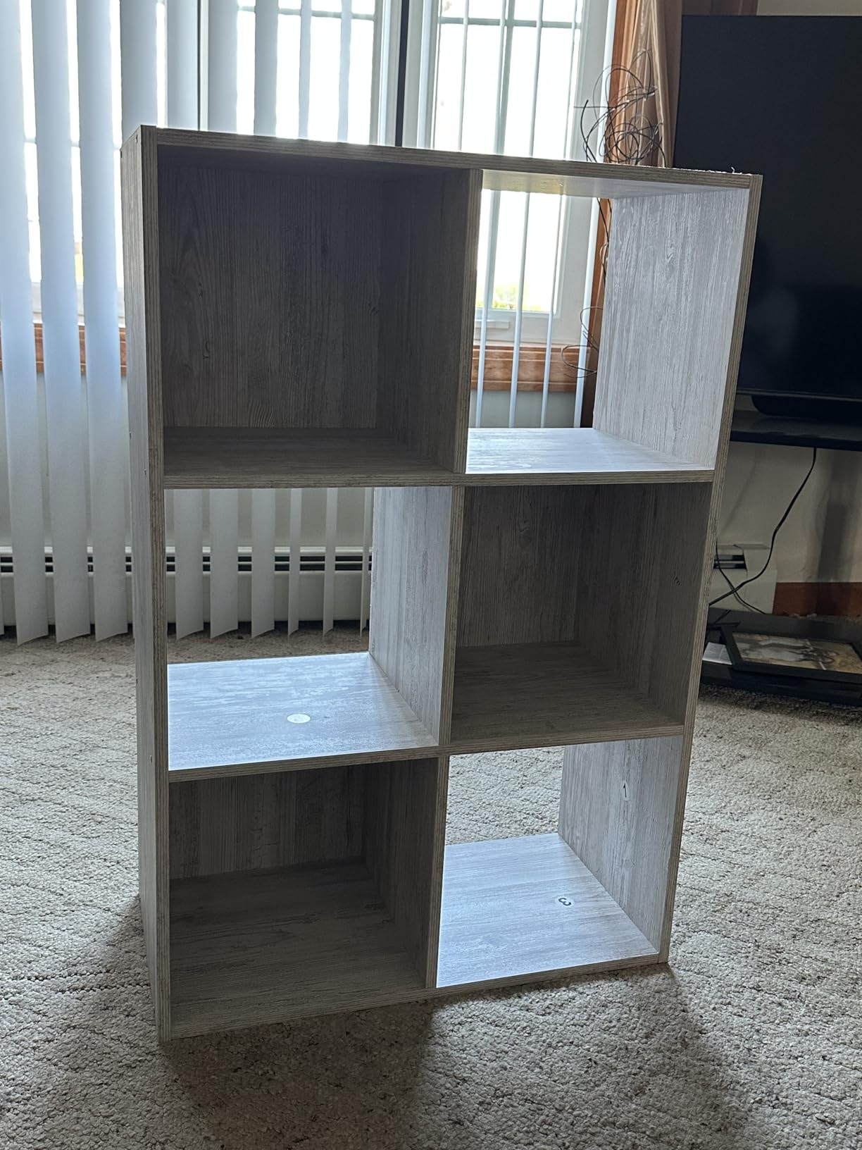 Signature Design by Ashley Paxberry Coastal 6 Cube Storage Organizer or Bookcase, Whitewash customer photo 1