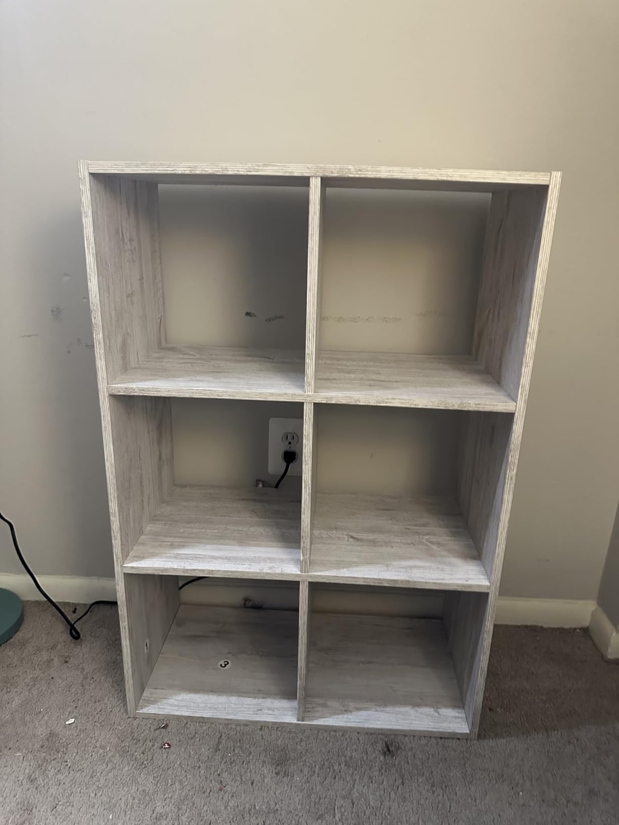Signature Design by Ashley Paxberry Coastal 6 Cube Storage Organizer or Bookcase, Whitewash customer photo 2