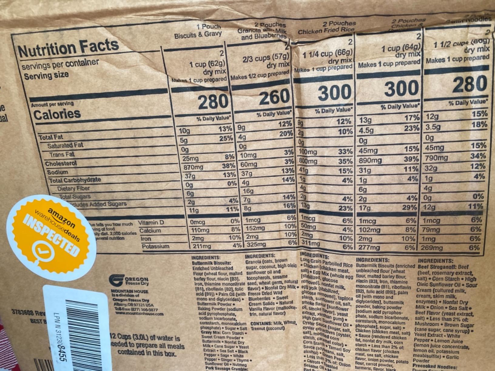 Mountain House Emergency Meal Assortment Kits, Freeze-Dried Survival Food Kit for Disaster Preparedness & Long-Term Storage, 30-Year Shelf Life customer photo 2