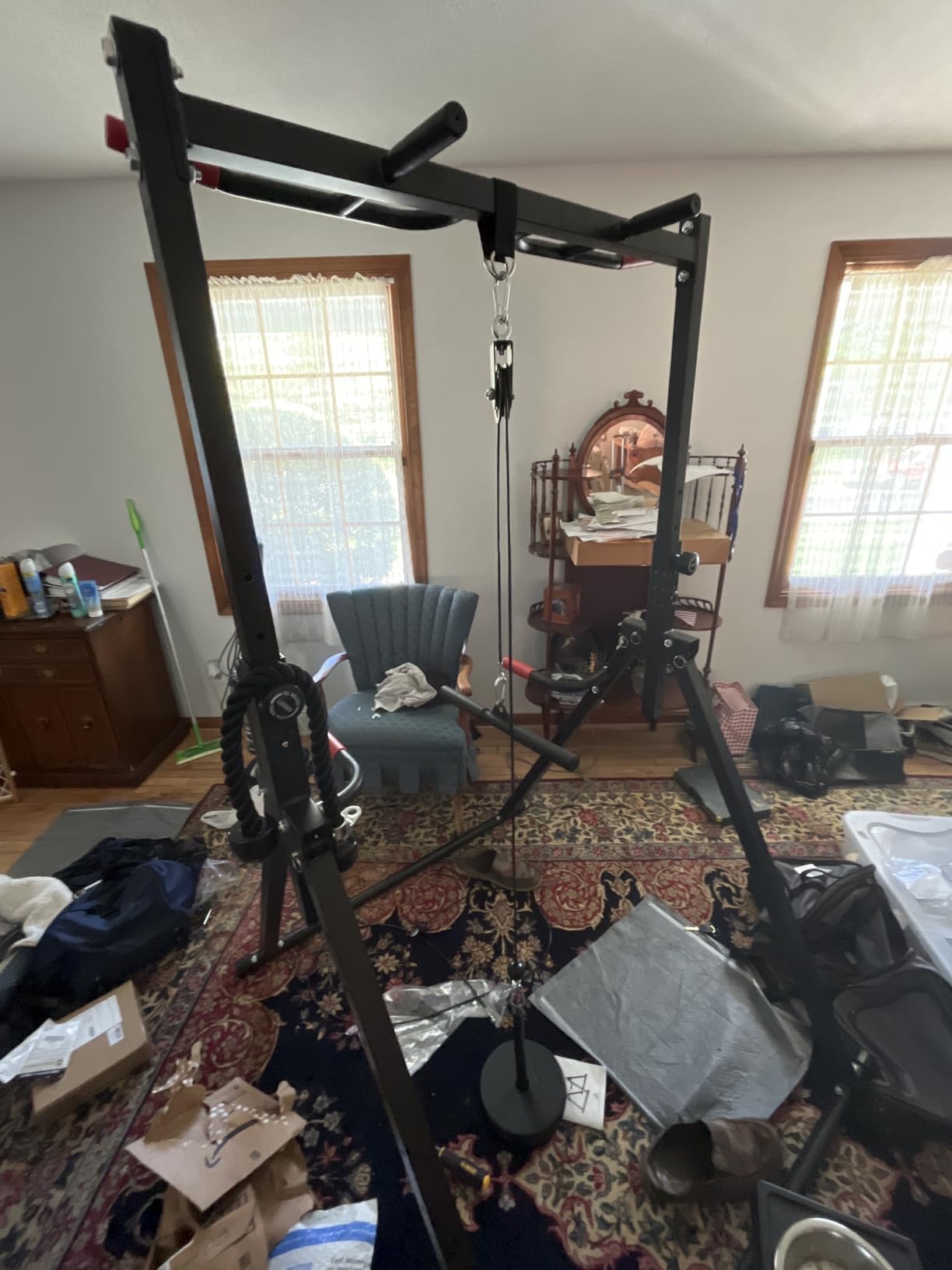 Mikolo Fitness LAT and Lift Pulley System, Dual Cable Machine(70'' and 90'') with Upgraded Loading Pin for Triceps Pull Down, Biceps Curl, Back, Forearm, Shoulder-Home Gym Equipment customer photo 1