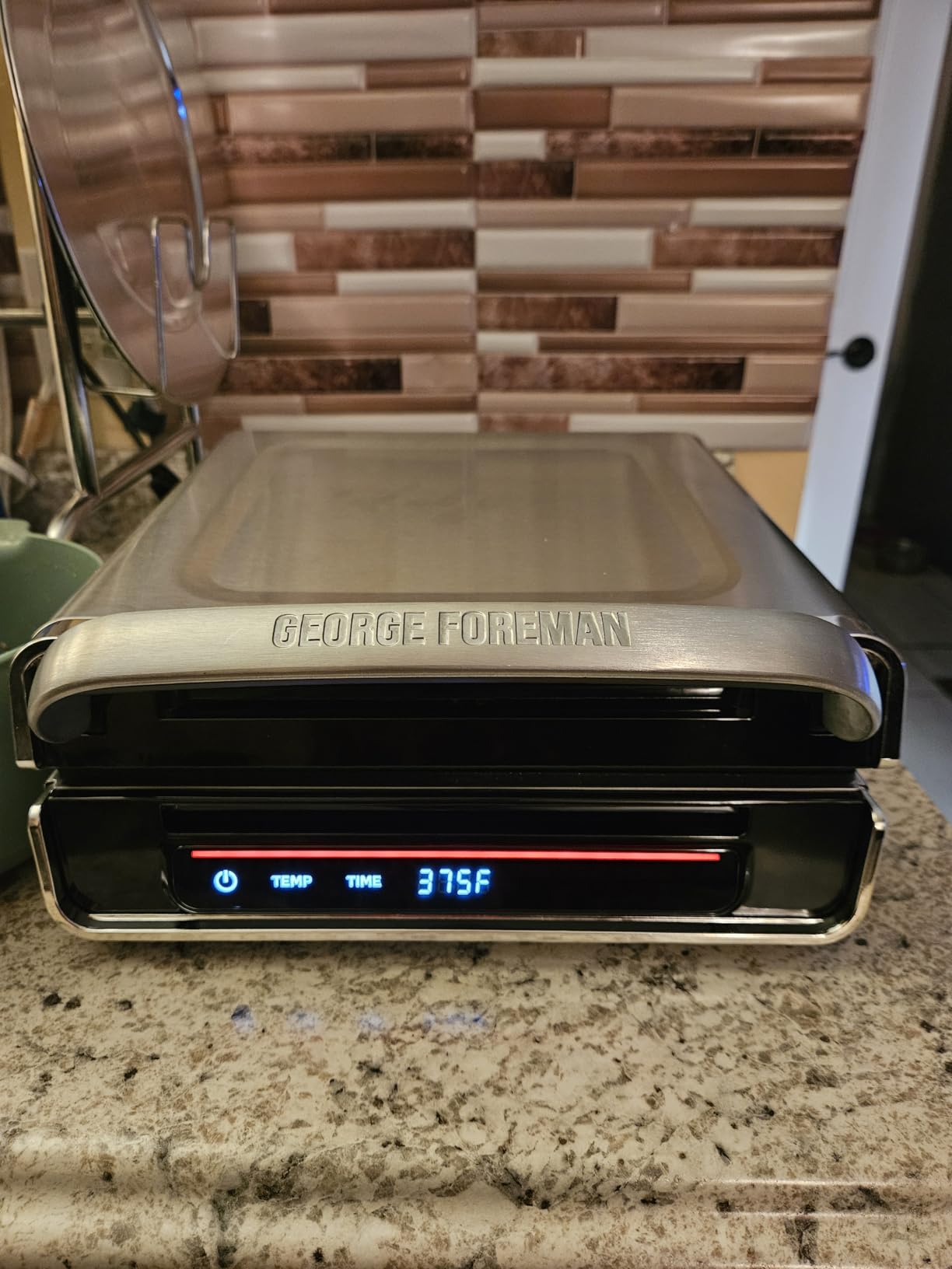 George Foreman Smokeless Digital Smart Select Electric Grill, Family Size (4-6 Servings), Stainless Steel, GRD6090B customer photo 2
