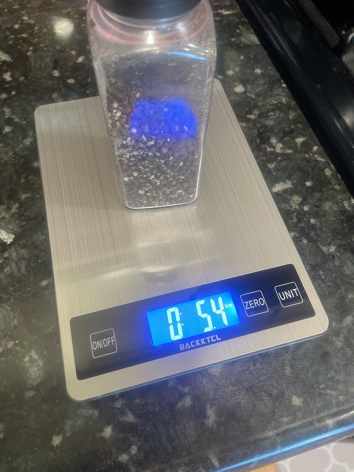 BACK KTCL'Cooking Master' 22lb Digital Kitchen Scale, Food Scale Measures in Grams and Ounces for Weight Cooking Baking, 1g/0.1oz Precise Graduation, Stainless Steel and Tempered Glass customer photo 1