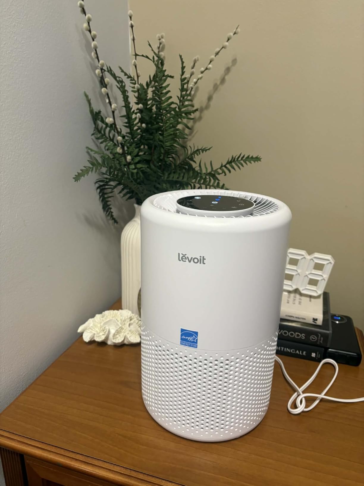 LEVOIT Air Purifier for Home Bedroom Dorm Room, Smart & Voice Control, AHAM Verifide, Core 200S-P, White customer photo 1