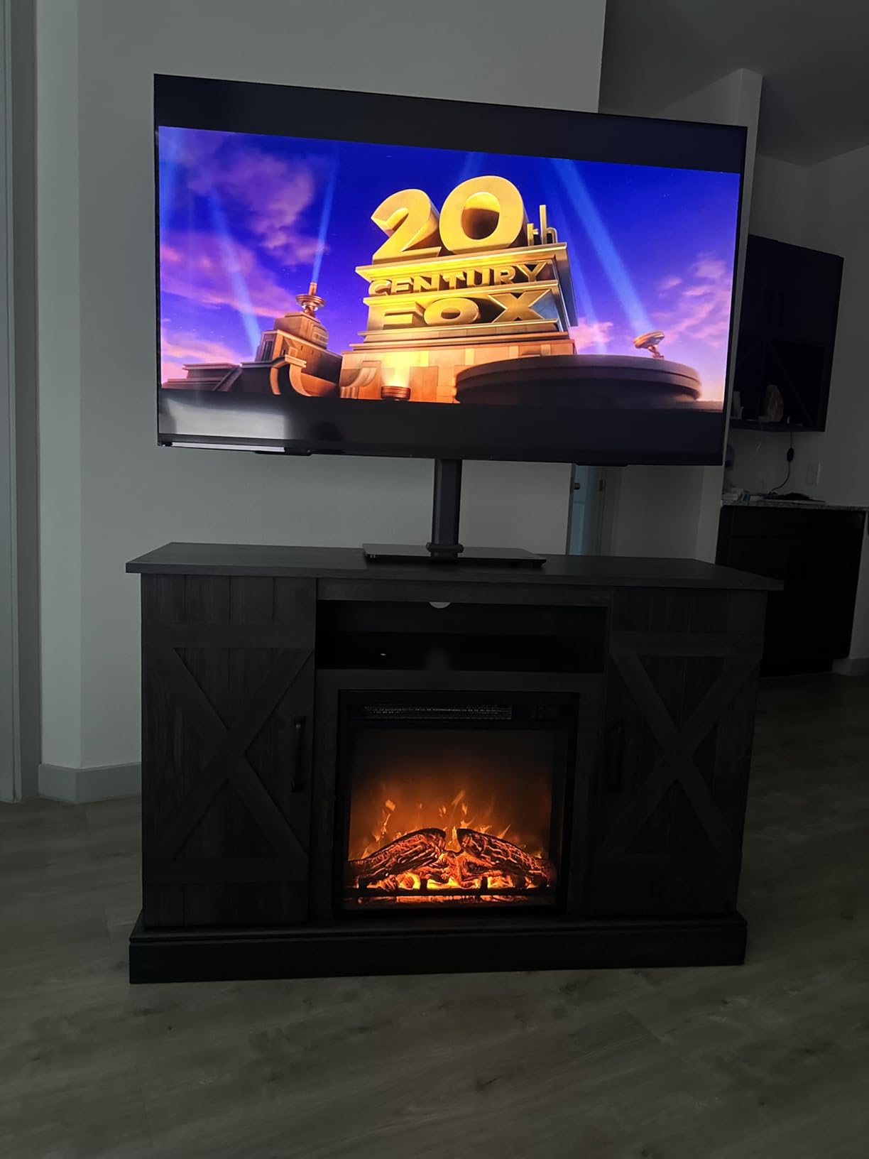 PERLESMITH Universal Swivel TV Stand Mount for 37-80 Inch LCD OLED Flat/Curved Screen TVs-Height Adjustable Table Top TV Stand/Base with Wire Management, VESA 600x400mm up to 99lbs, PSTVS35 customer photo 1