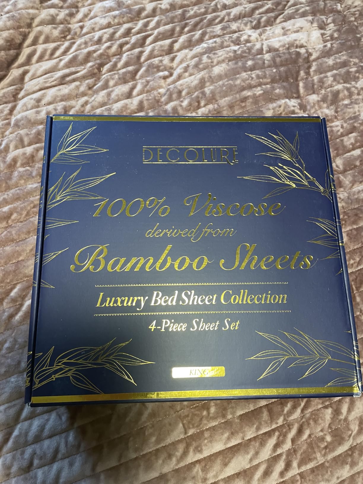 DECOLURE 100% Viscose Derived from Bamboo Sheets Queen Size - Luxury 4 Pc Naturally Cooling Sheets, Ultra Soft Bed Set - Deep 17