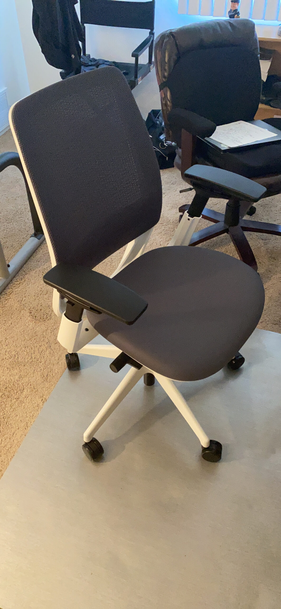 Series 2 Office Chair - Ergonomic Work Chair with Wheels for Carpet - with Back Support, Weight-Activated Adjustment & Arm Support - Adjustable Rolling Chairs for Desk - Graphite customer photo 1