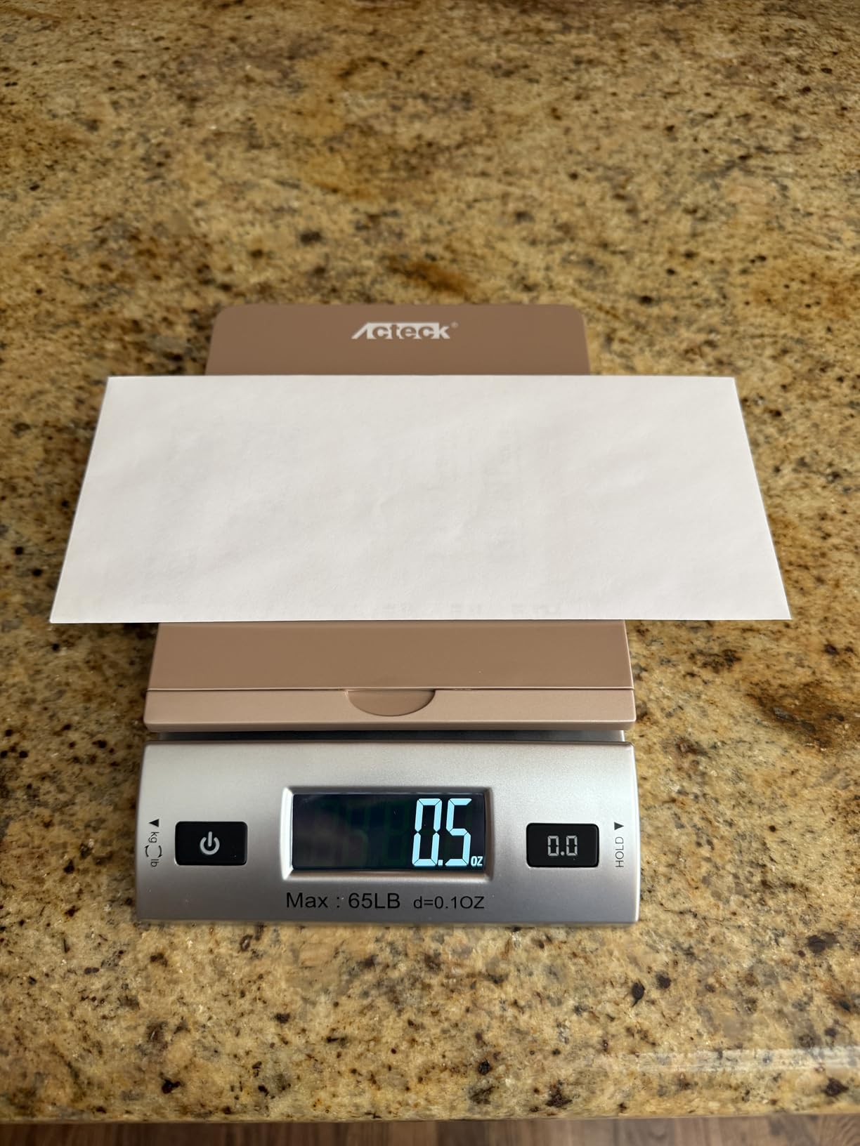 Acteck High Accuracy 0.1OZ Digital Shipping Scale, Postal Scale and Mail Scale (65LB Gold) customer photo 1