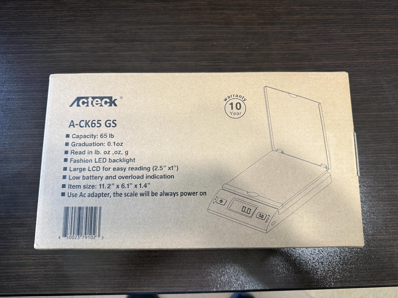 Acteck High Accuracy 0.1OZ Digital Shipping Scale, Postal Scale and Mail Scale (65LB Gold) customer photo 2