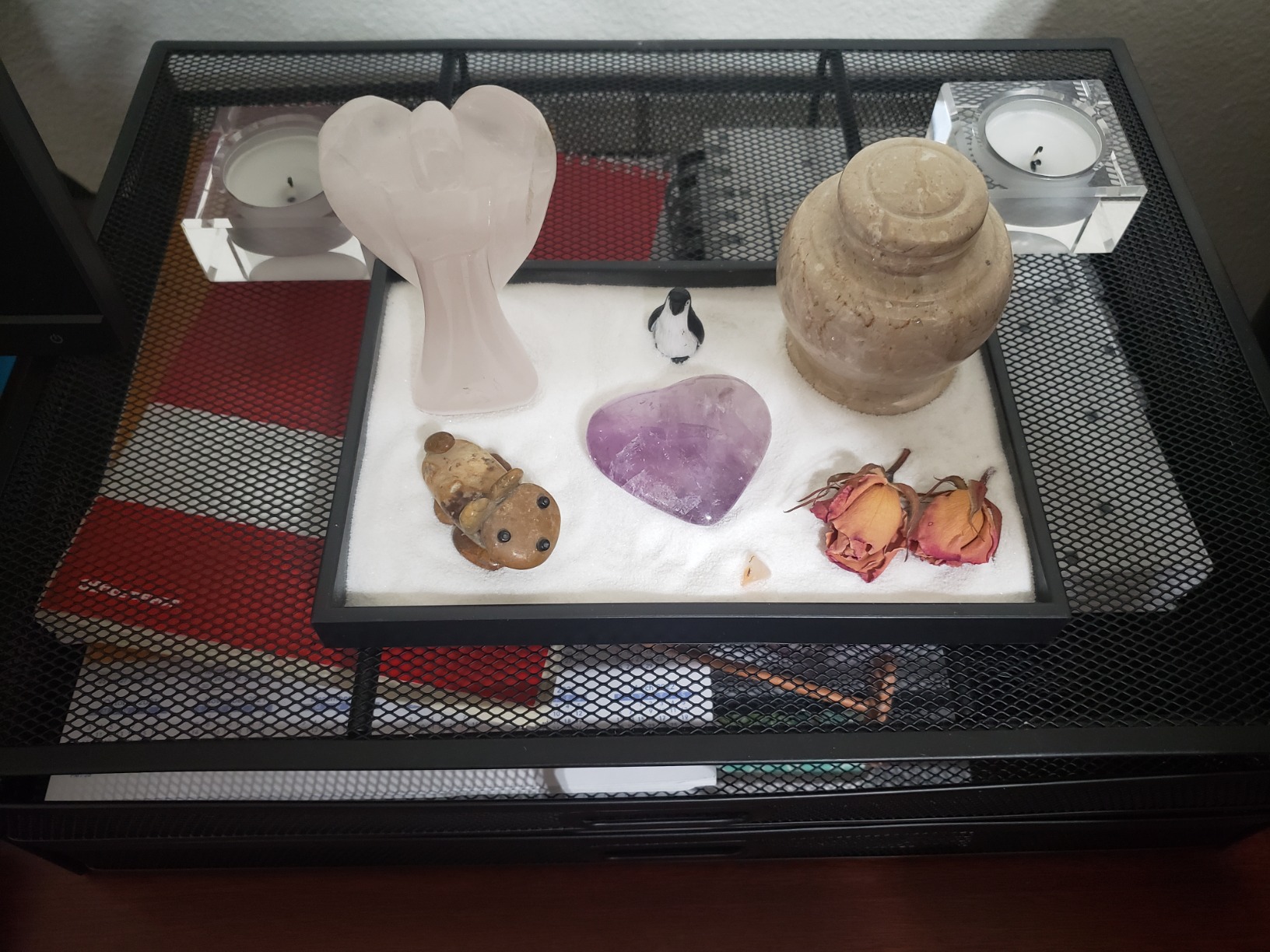 Artcome Japanese Zen Sand Garden for Desk with Rake, Stand, Rocks and Mini Furnishing Articles - Office Table Accessories, Mini Zen Sand Garden Kit - Meditation Gifts customer photo 1