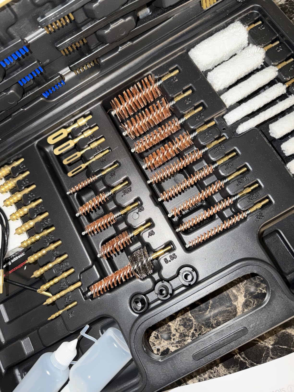 GLORYFIRE Elite Gun Cleaning Kit Universal Gun Cleaner for Shotgun, Pistol,with Lightweight Carrying Case, Reinforced and Lengthened Rods and Steel Wire, High-end Double Head Brushes customer photo 2