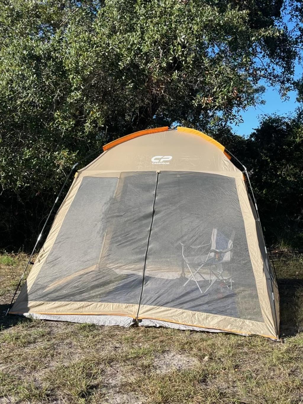 CAMPROS CP Screen House 13 x 13 Ft Screened Mesh Net Wall Canopy Tent Screen Shelter Gazebos for Patios Outdoor Camping Activities - Blue customer photo 2