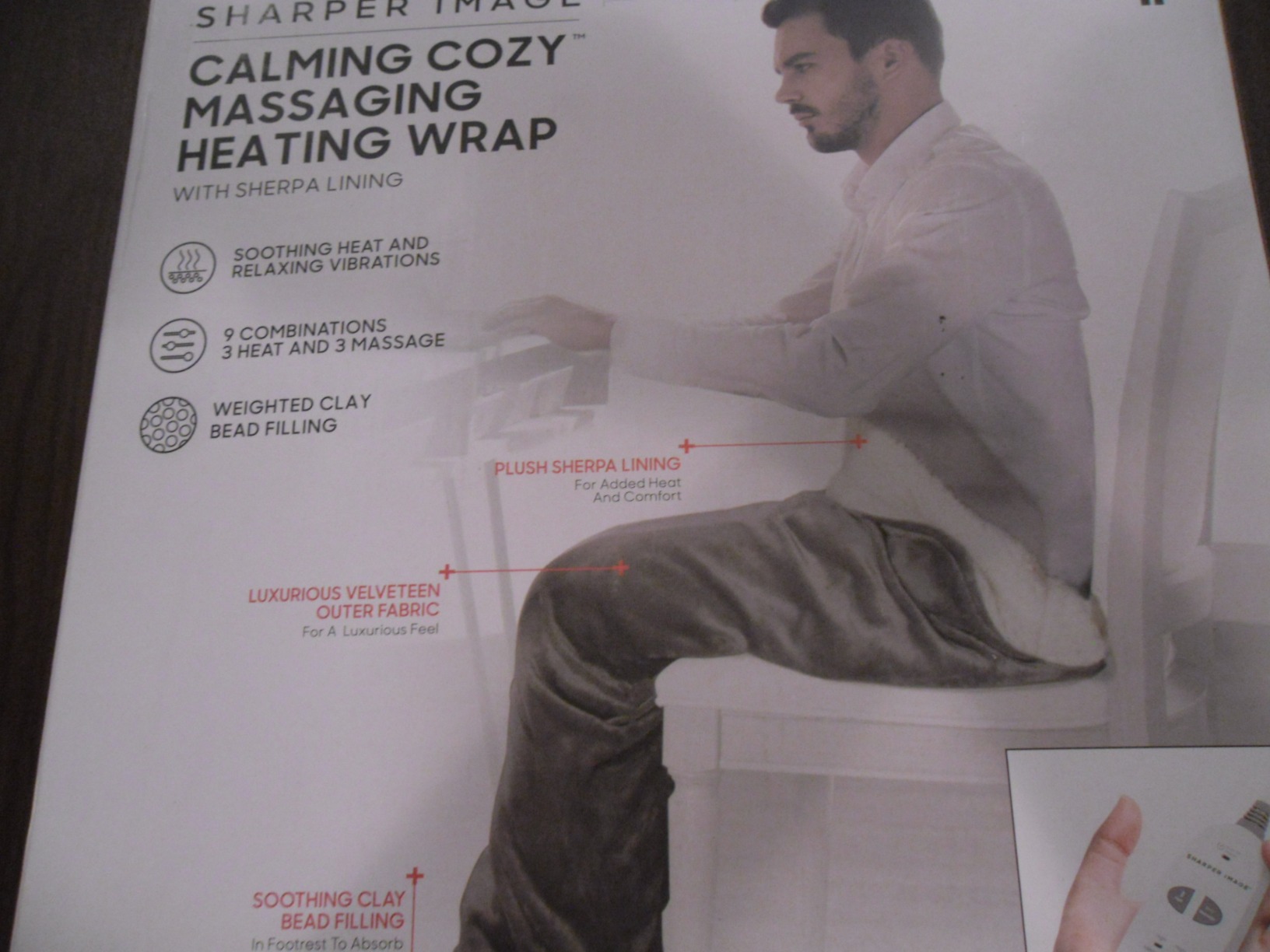 Calming Cozy by Sharper Image | Sherpa Wrap with Electric Heating & Massaging Vibrations Foot Bed, Auto Shut-Off Feature, Gift for Holidays, Women & Men | 3 Heat, 3 Massage customer photo 2