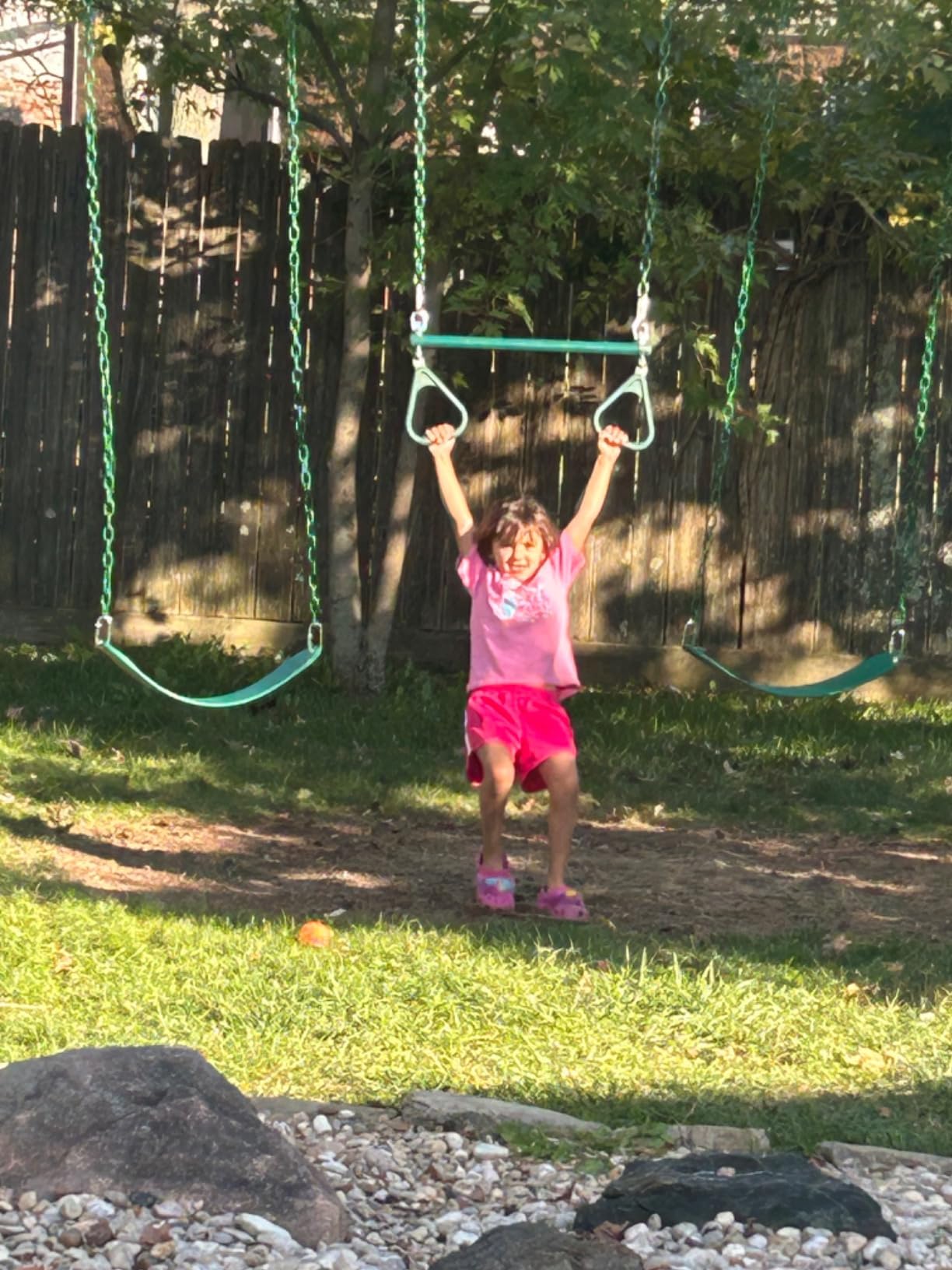 Backyard Discovery Big Brutus Galvanized Steel Swing Set Kit with Classic A-Frame, Two Belt Swings, One Trapeze Bar, Easy Assembly, Heavy-Duty Powder-Coated Steel, Weather-Resistant, Outdoor Playset customer photo 1