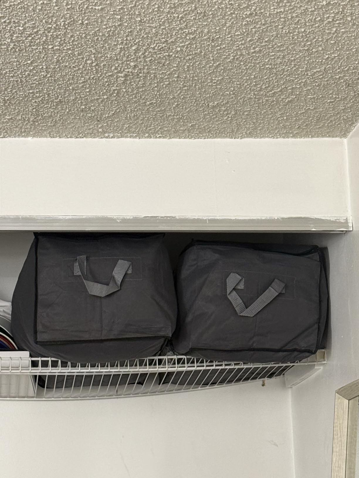 Fab totes 6 Pack Storage Bags for Clothes and Blanket, Foldable Closet Organizers and Storage with Zippers, Clear Window and Handles, Fabric Storage Bins for Sweater, Comforter, Bedding, Linen Sheets customer photo 1
