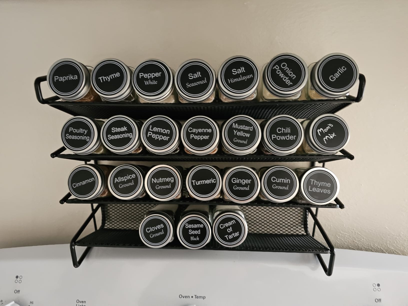 SpaceAid Spice Rack Organizer with 28 Spice Jars, 386 Spice Labels, Chalk Marker and Funnel Set for Cabinet, Countertop, Pantry, Cupboard or Door & Wall Mount customer photo 2
