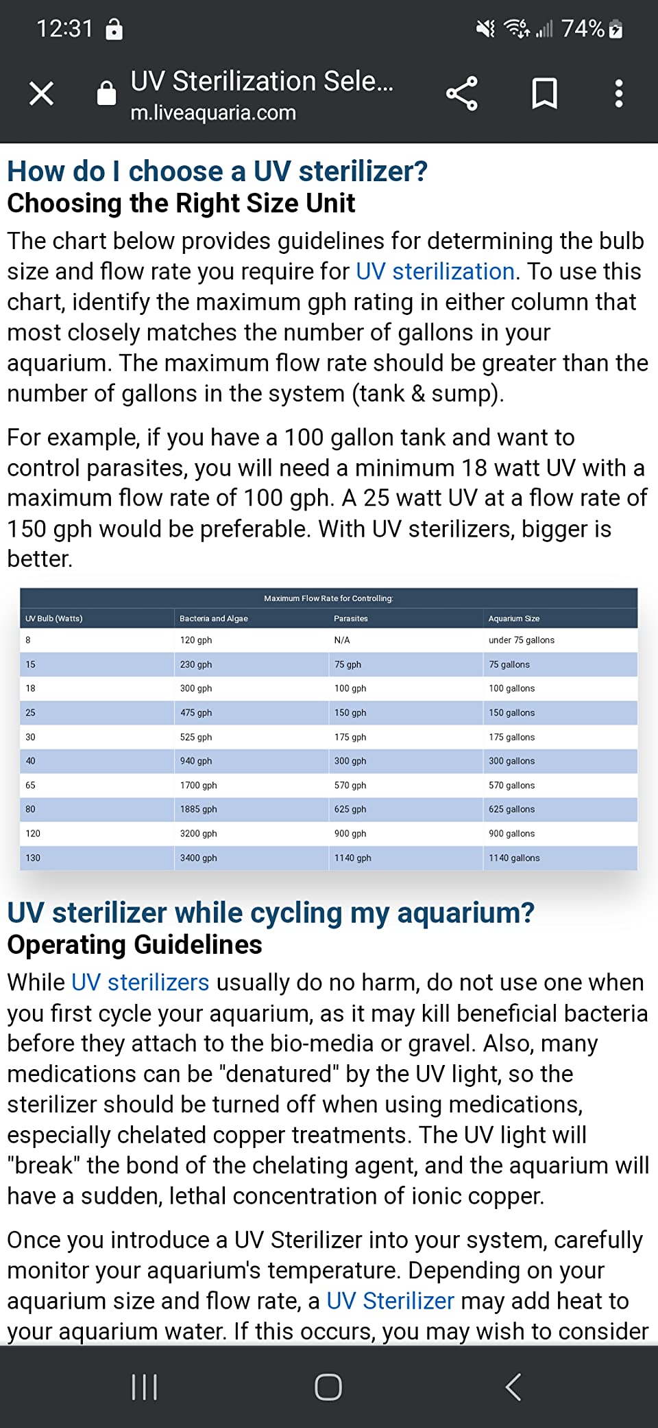 AA GKM24W Internal UV for Aquariums up to 120Ga customer photo 1