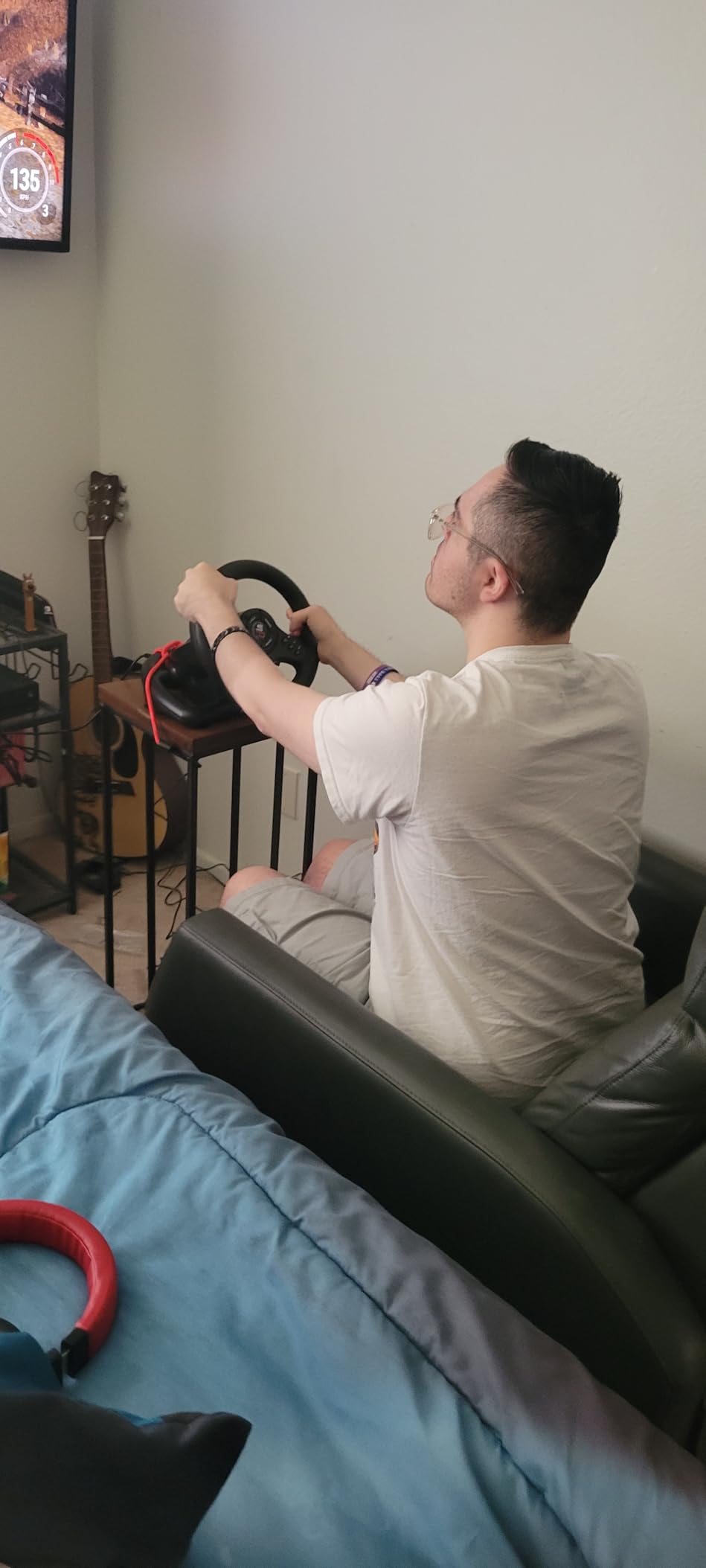 SUBSONIC - Superdrive SV450 Steering Wheel. Racing Wheel with Pedals and Shifters. Diameter 23 cm, 180° Rotation Angle - For Xbox Series X/S, Switch 2 / Switch, PS4, Xbox One and PC - Black customer photo 1