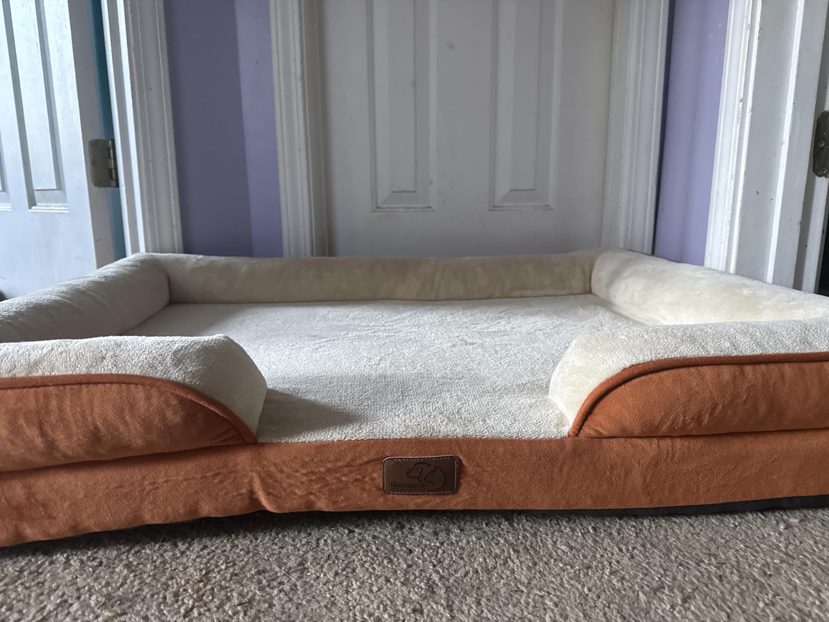 Bedsure XXL Orthopedic Dog Bed for Extra Large Dogs - Washable Giant Dog Cat Bed Waterproof, Comfort Dogs Couch Sofa with Washable Removable Cover, Pet Bed with Nonskid Bottom, Grey, 52