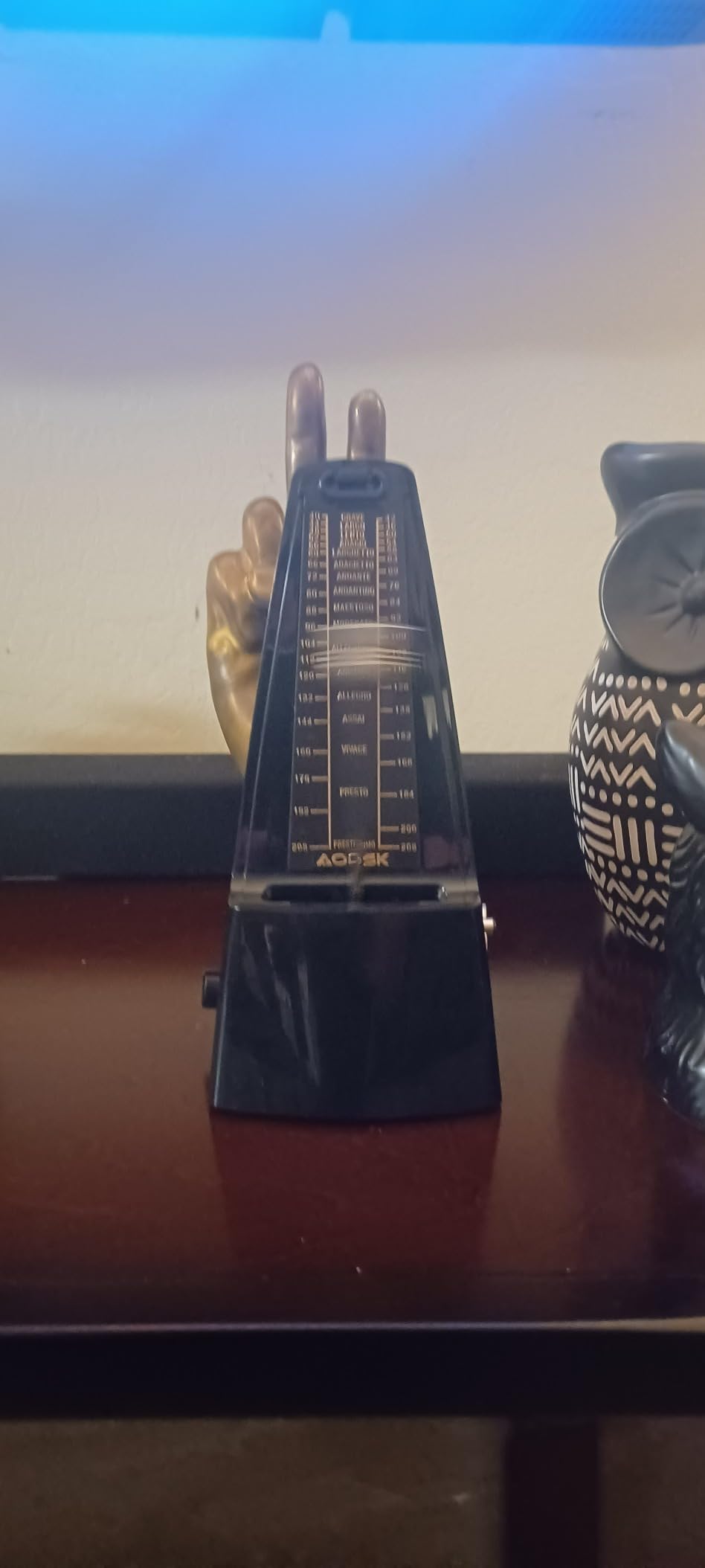AODSK Mechanical Metronome Black Universal Metronome for Piano Guitar Violin Drums and Other Instruments Standard Loud Sound customer photo 2