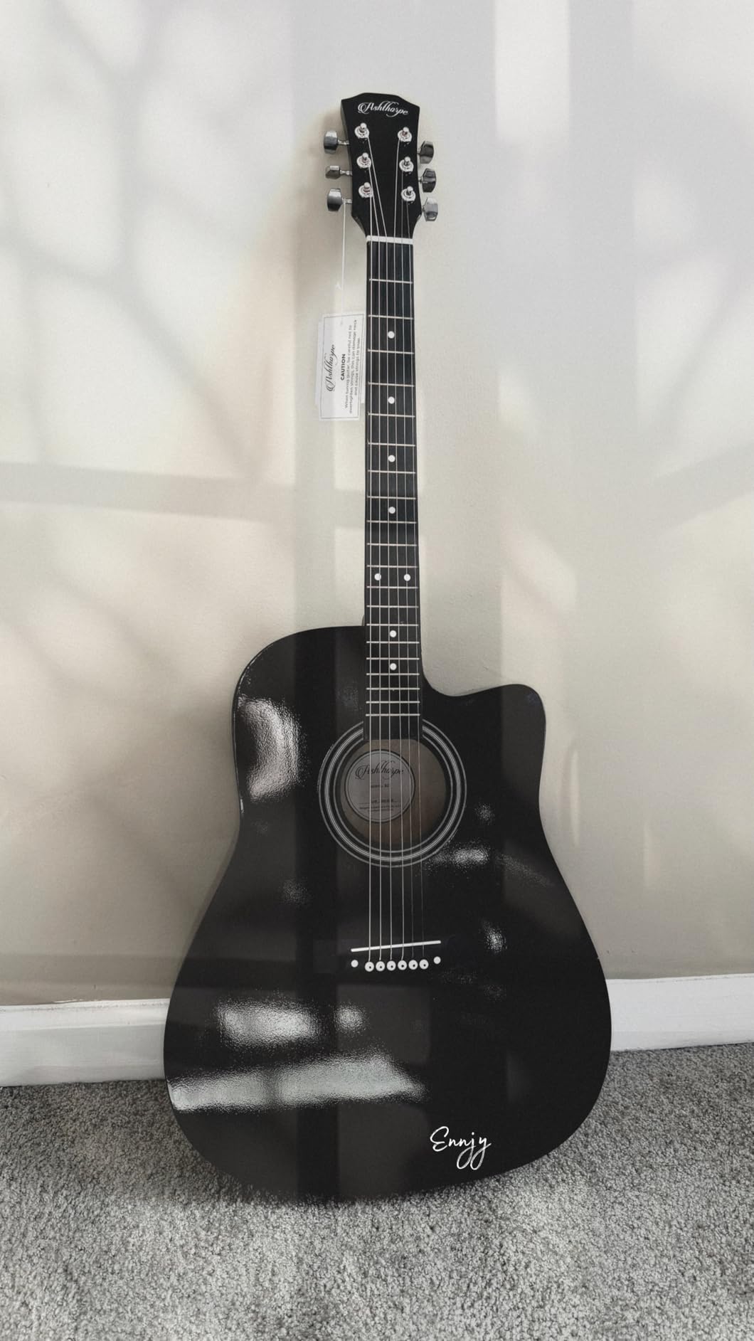 Ashthorpe 41-inch Beginner Cutaway Acoustic Guitar Package (Red), Full Size Basic Starter Kit w/Gig Bag, Strings, Strap, Tuner, Picks customer photo 1