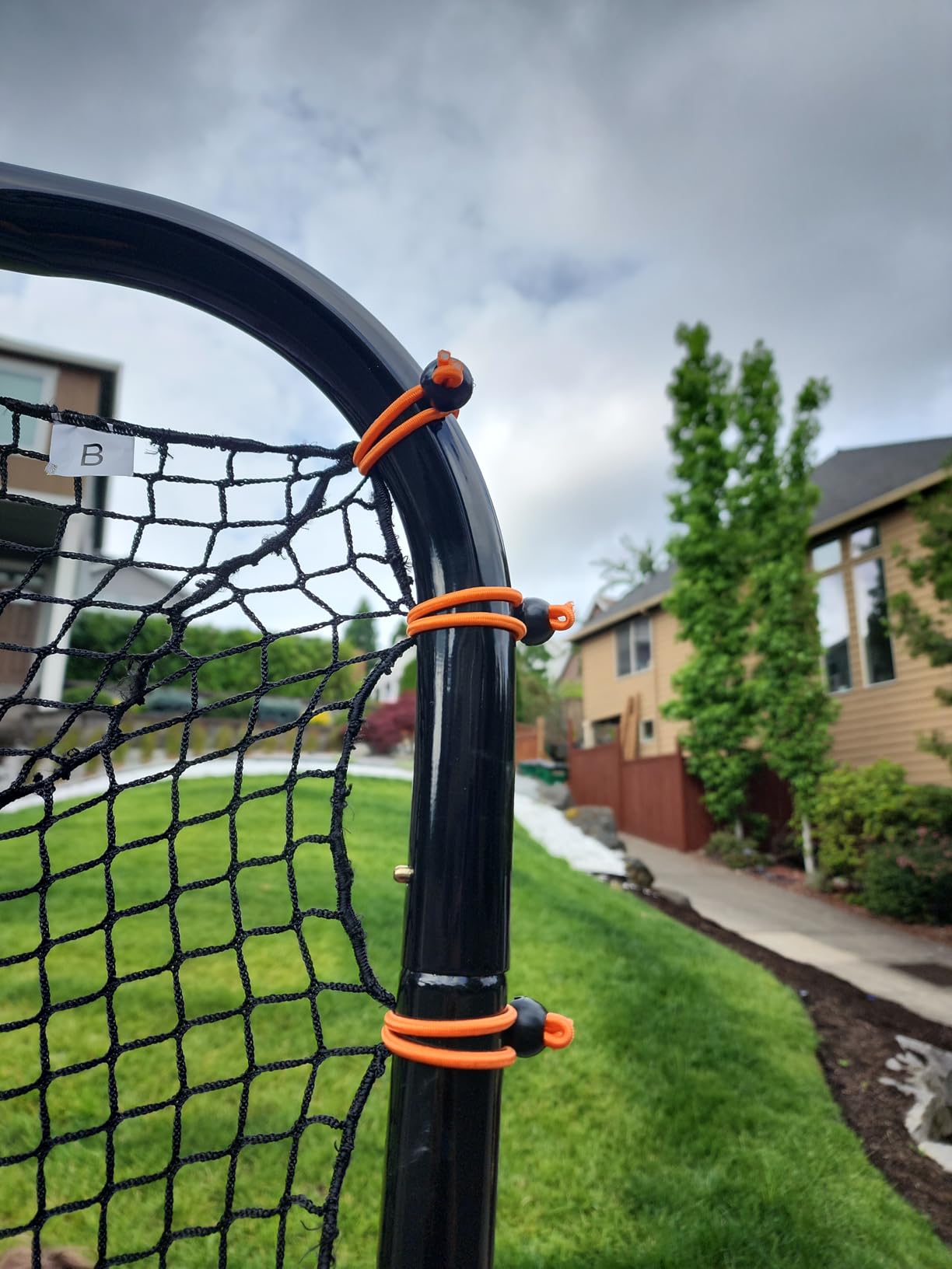 Lacrosse Goal Net (6'W x 6'H x 7'D) Folding Lacrosse Net for Backyard | Powder Coated Steel Frame, UV Treated Netting customer photo 1