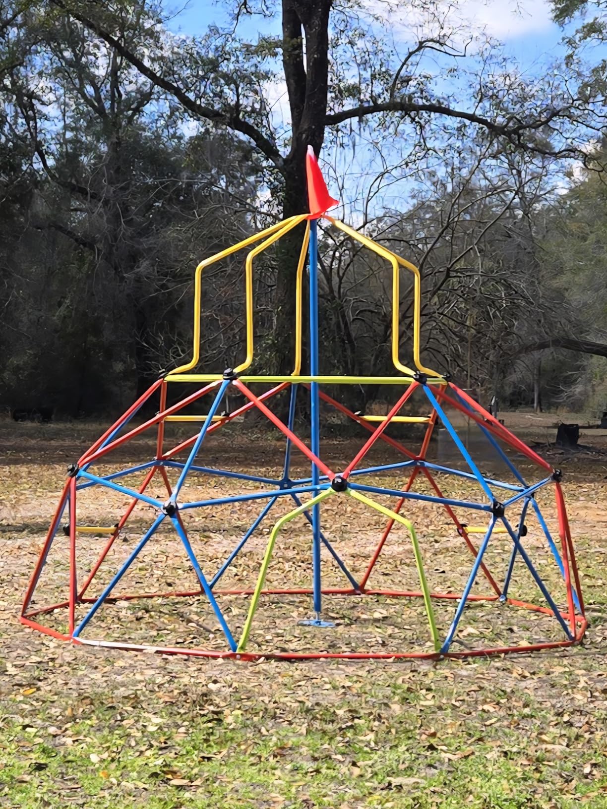 Zupapa 10FT Climbing Dome, Outdoor Jungle Gym for Kids with Climbing Grip - Geometric Dome Climber Supports 1000LBS Outdoor Playset and Easy Assembly Outdoor Play Equipment for Kids (Turquoise, 10FT) customer photo 1