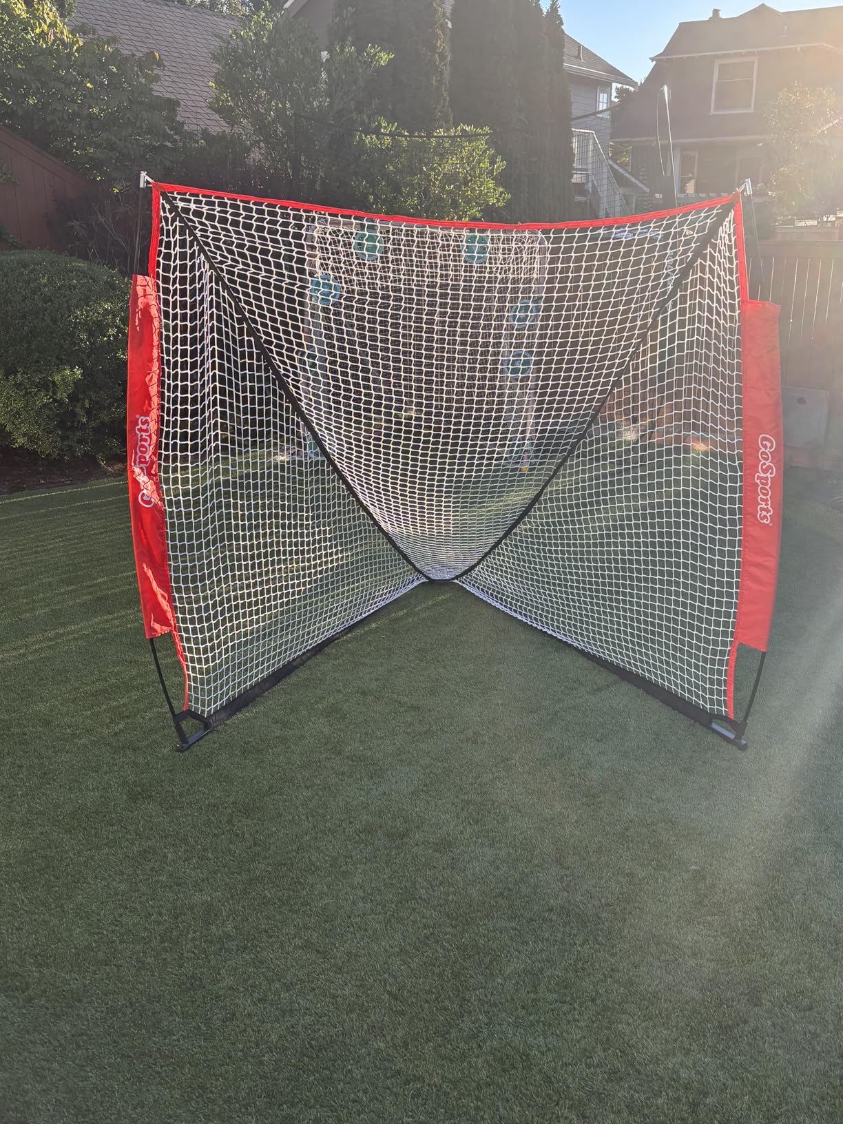 GoSports Regulation 6 ft x 6 ft Lacrosse Net - Steel Frame or Bow Style Frame customer photo 1