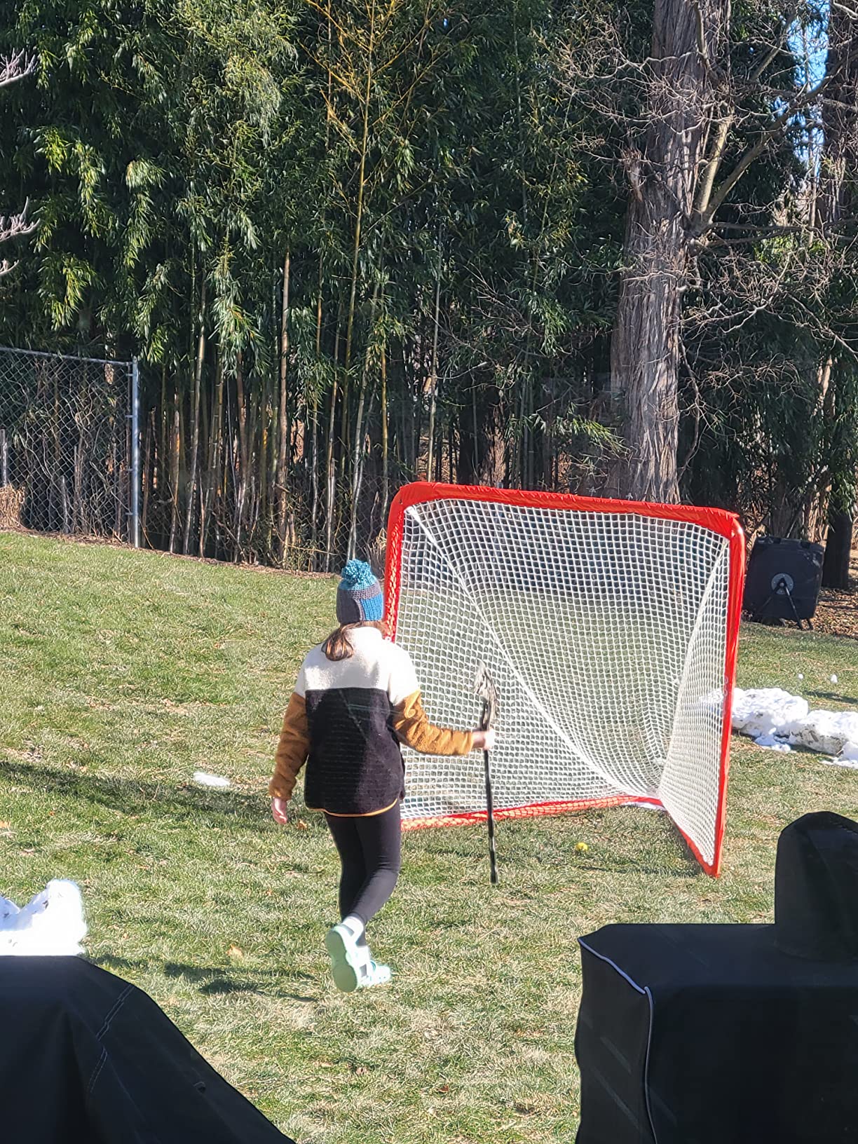 GoSports Regulation 6 ft x 6 ft Lacrosse Net - Steel Frame or Bow Style Frame customer photo 2