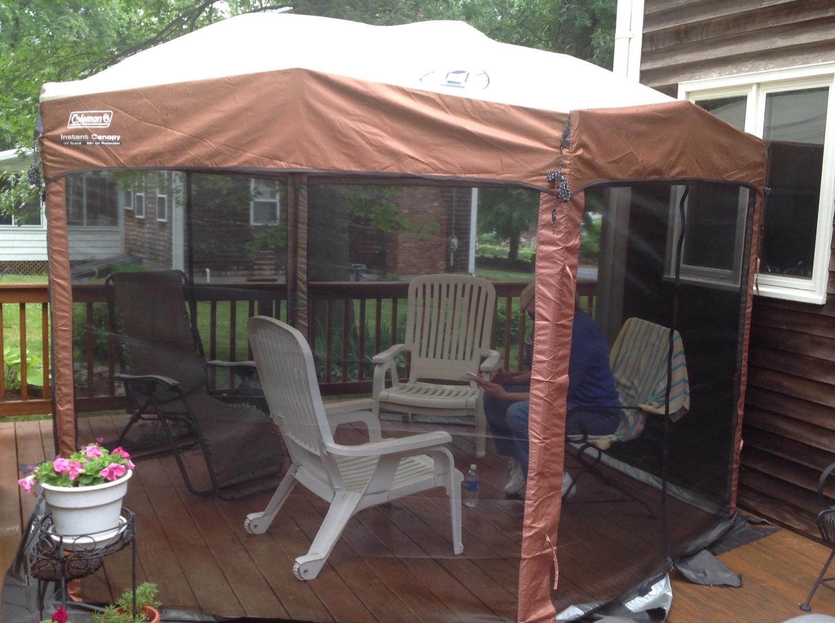 Coleman Back Home Screened Canopy Tent with Instant Setup, Outdoor Gazebo for Bug-Free Lounging, Fits Over Picnic Tables, Ideal for Parties, Events, Tailgates, Dining, & More customer photo 2