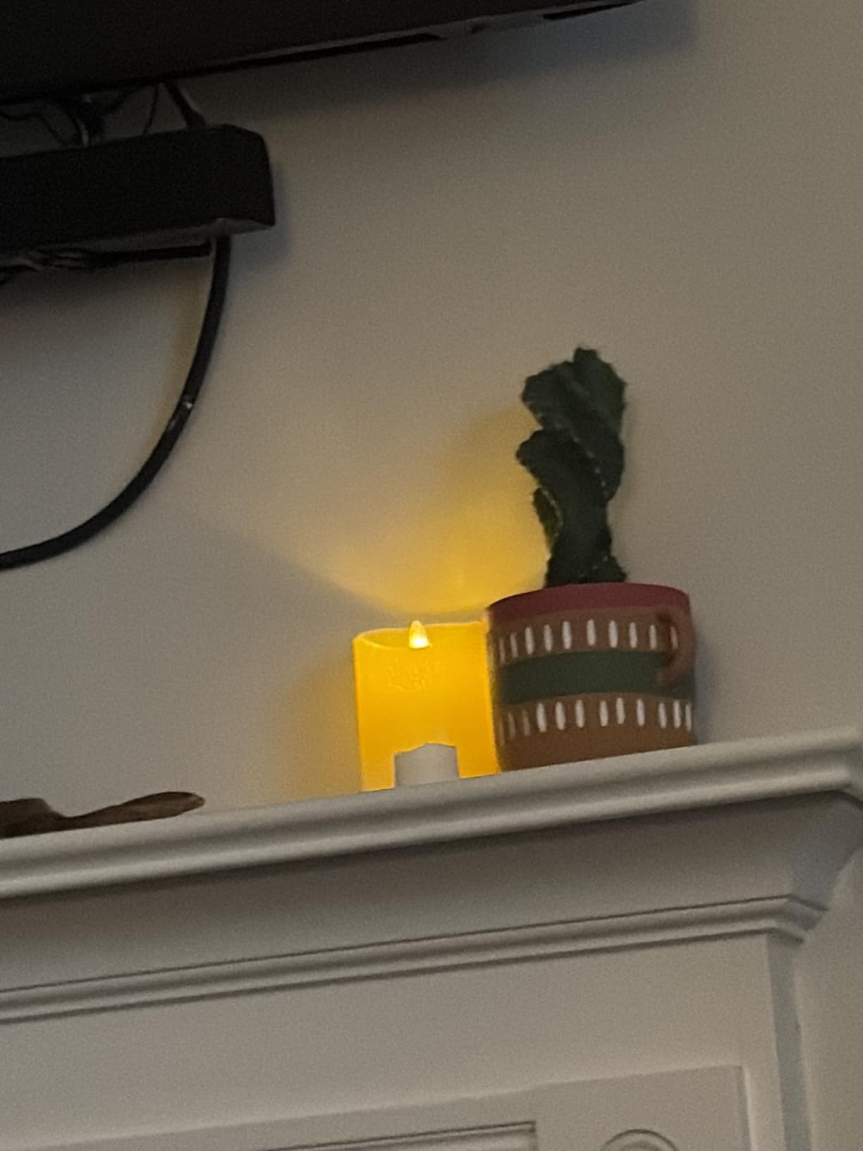 Luminara Flameless LED Battery Operated Ivory Pillar Candle, Flickering Realistic Moving Flame, 3