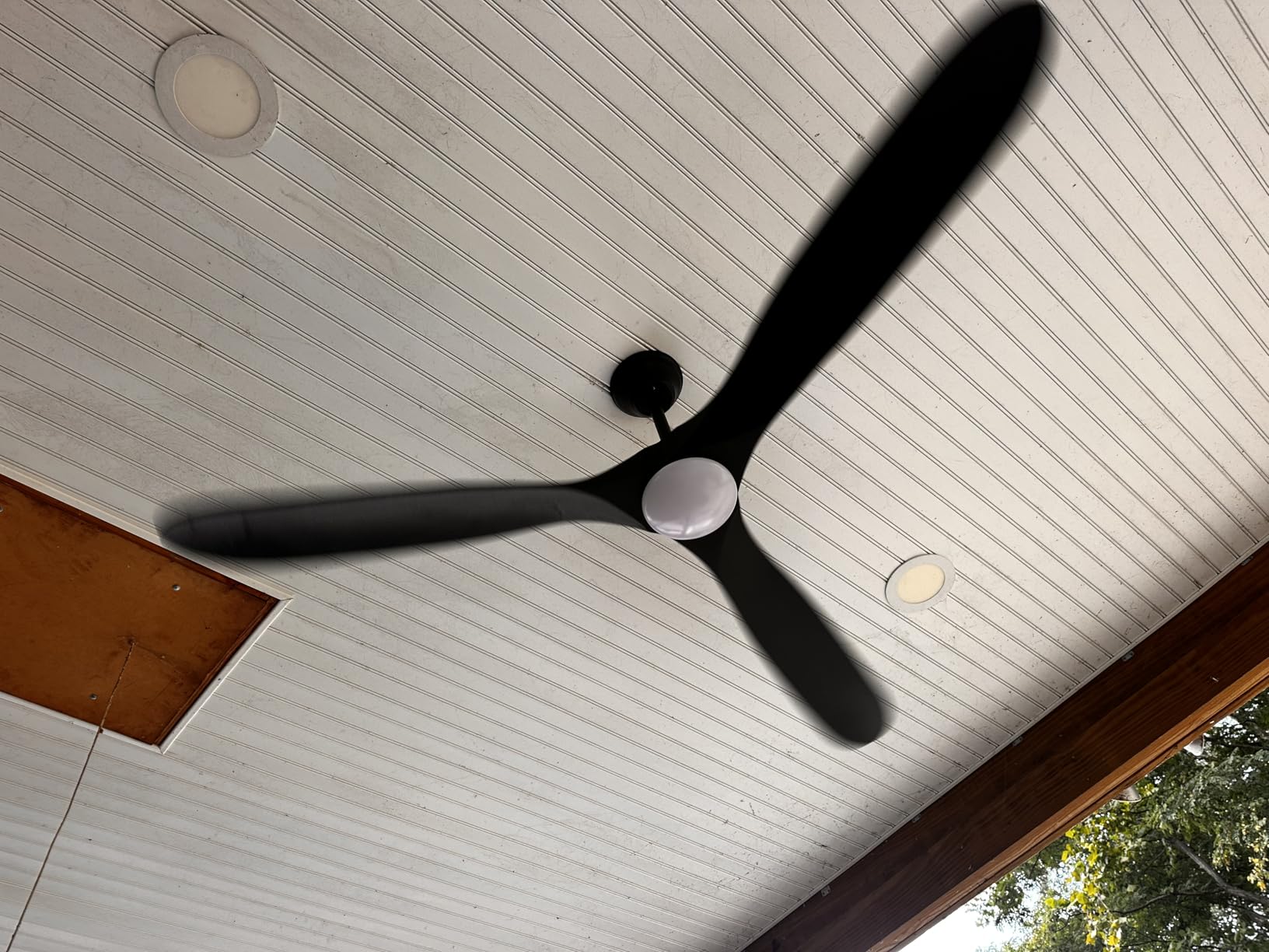 Farmhouse Ceiling Fans with Lights, 60 inch Outdoor Ceiling Fan for Patios with Light, 3 Blades Wood Ceiling Fan Damp Rated Large Airflow Commercial Ceiling Fans for Exterior House Porch Gazebo customer photo 1